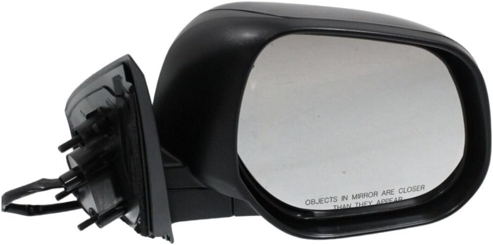 Side Mirror Passenger Right Hand for Mitsubishi for Outlander ES/GT/LS/Limited/SE/Xls 10-13 without Auto-Dimming Paintable Manual Folding Power Glass