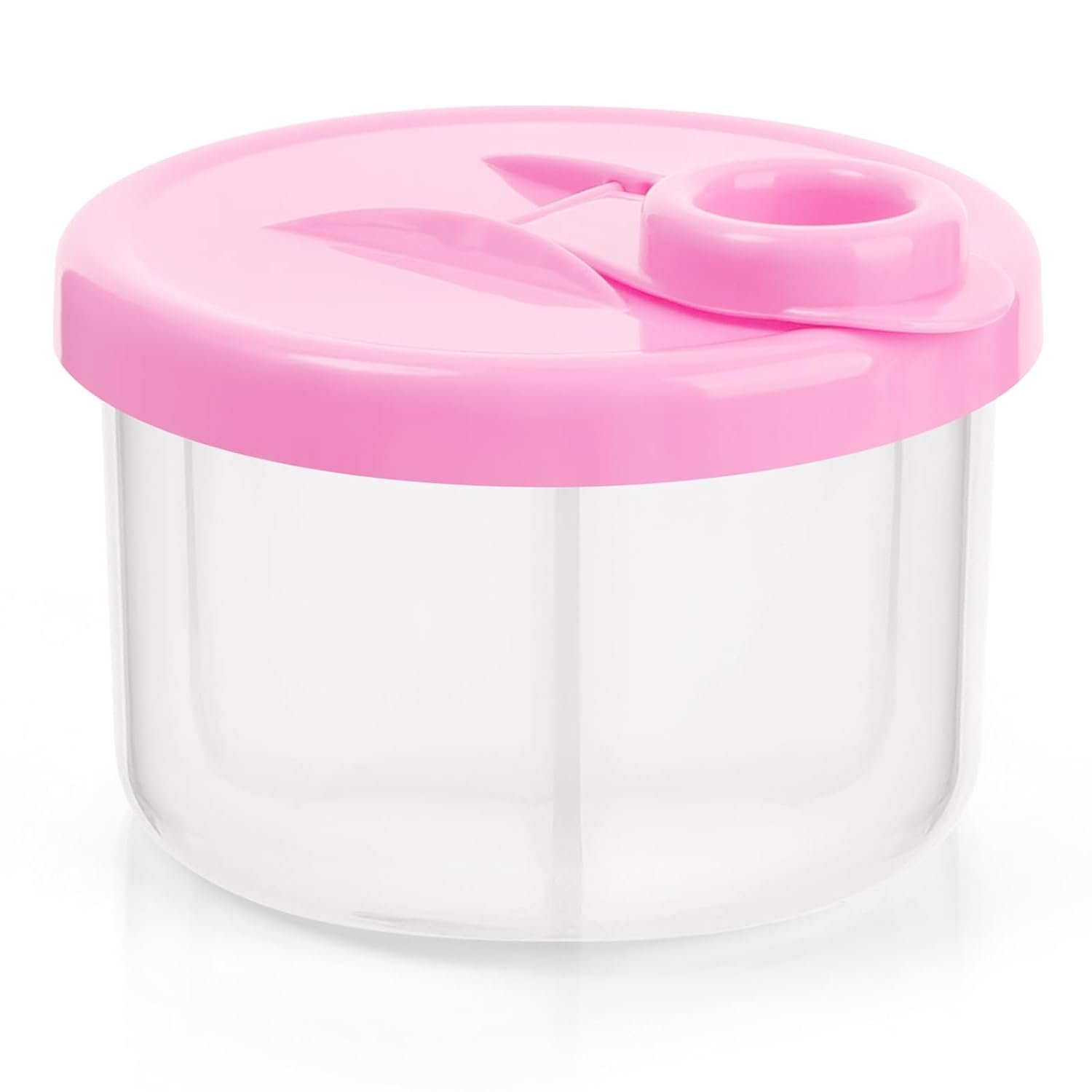 Accmor Baby Formula Dispenser On The Go, Non-Spill Rotating Three-Compartment Formula Container to Go, Milk Powder Kids Snack Container for Infant Toddler Travel, Pink