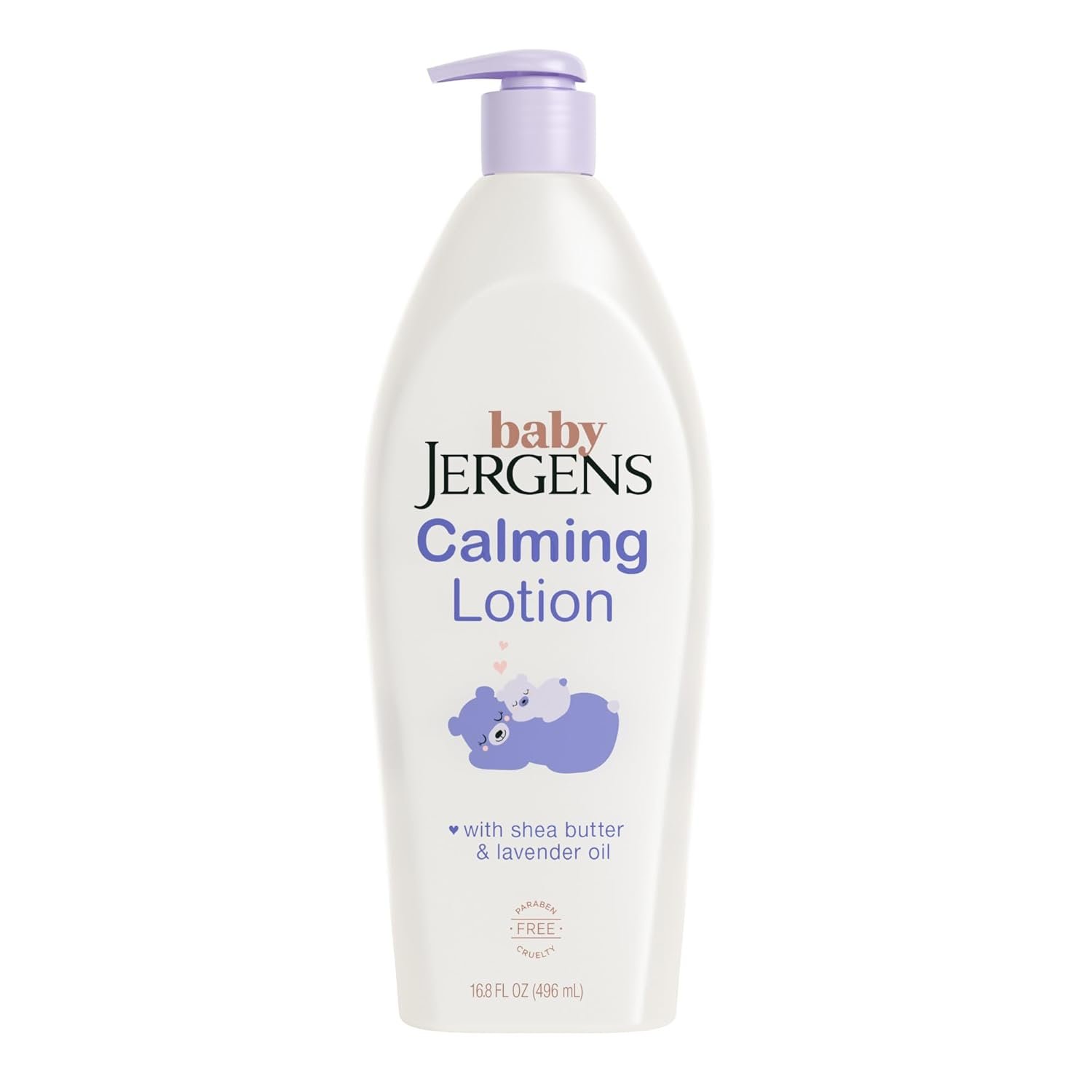 Jergens Baby Calming Lotion, Baby Calming Lotion, Lavender Baby Lotion, Baby Moisturizer with Shea Butter and Lavender Oil, 16.8 Fl Oz