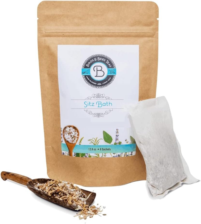 Birds & Bees Teas – Organic Herbal Sitz Bath Soak & Bath Salts – 8 Sachets