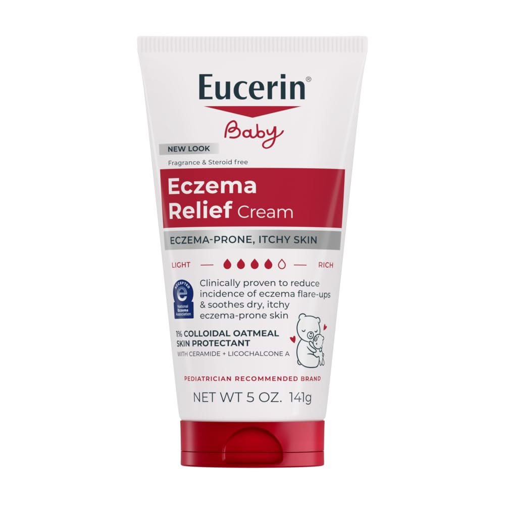 Eucerin Baby Eczema Relief Body Cream, Steroid & Fragrance Free for 3+ Months of Age, 5 oz. Tube