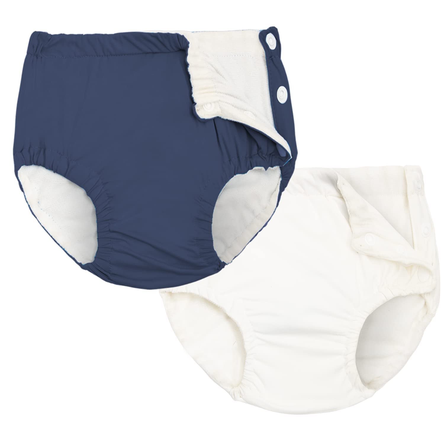 Joyo roy 2 Pcs Reusable Swim Diapers Snaps Unisex Baby Swim Diaper Size 2 Waterproof Toddler Swimming Diaper 2T Soft Washable Baby Boy and Girl Water Diapers Medium for Swimming Lesson