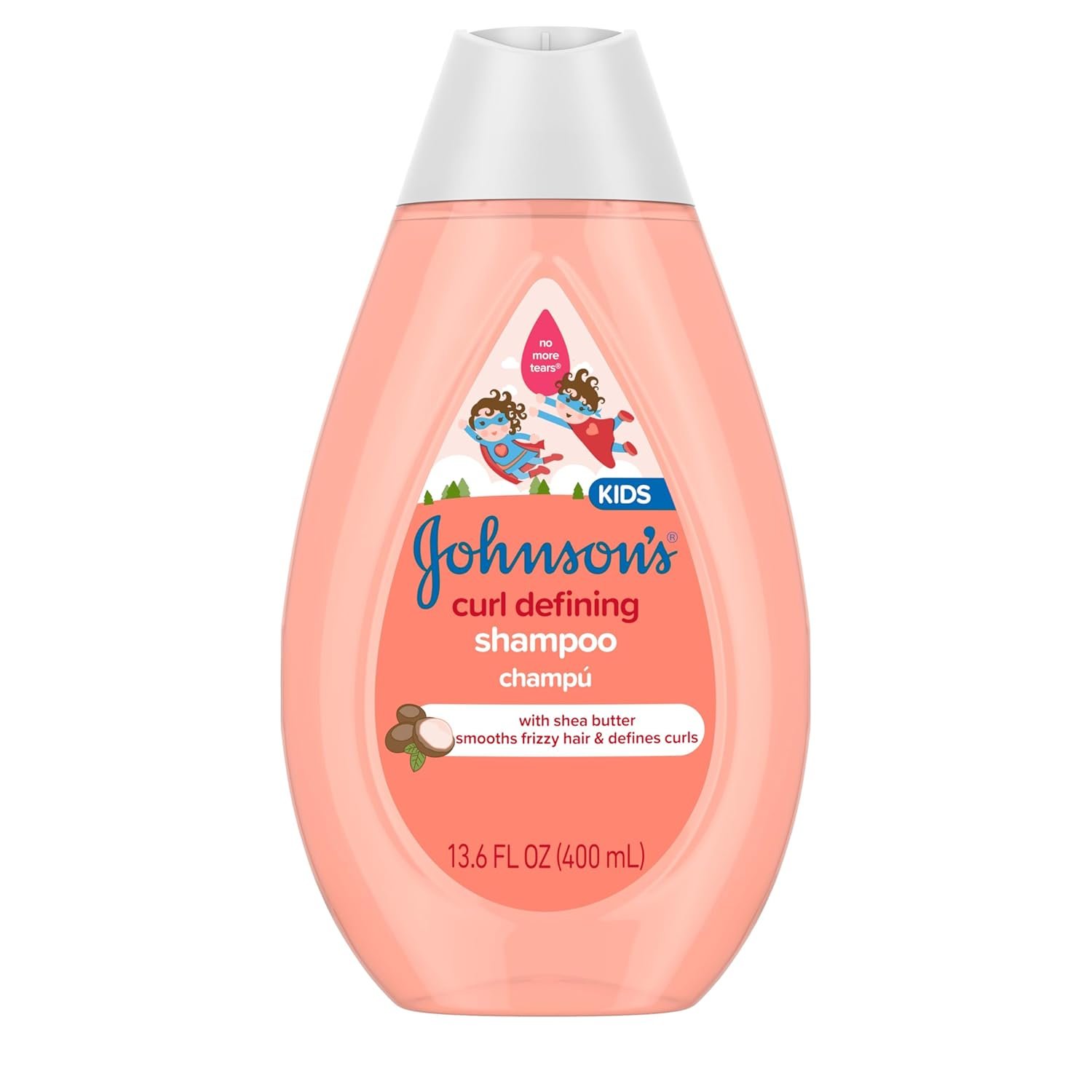 Johnson’s Kids’ Curl Defining Shampoo with Shea Butter, Cleanses, Smooths Frizz, & Defines Waves & Curls for 24 Hours, 13.6 fl. oz