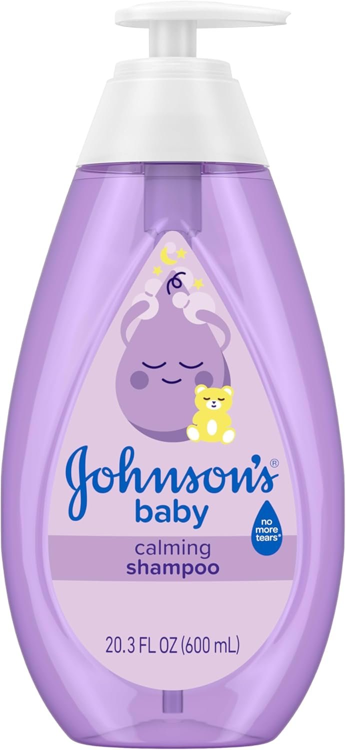 Johnson’s Baby Calming Shampoo with Soothing NaturalCalm Aromas, Gentle, Hair Wash, Baby Essentials, Hypoallergenic, No Added Parabens and Sulfates, Baby Essentials, 20.3 fl. Oz