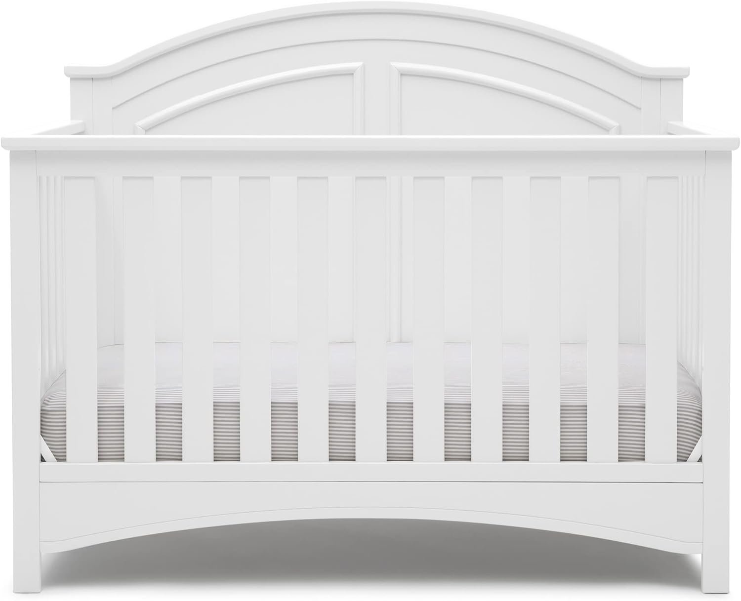 Delta Children Perry 6-in-1 Convertible Crib – Greenguard Gold Certified, Bianca White