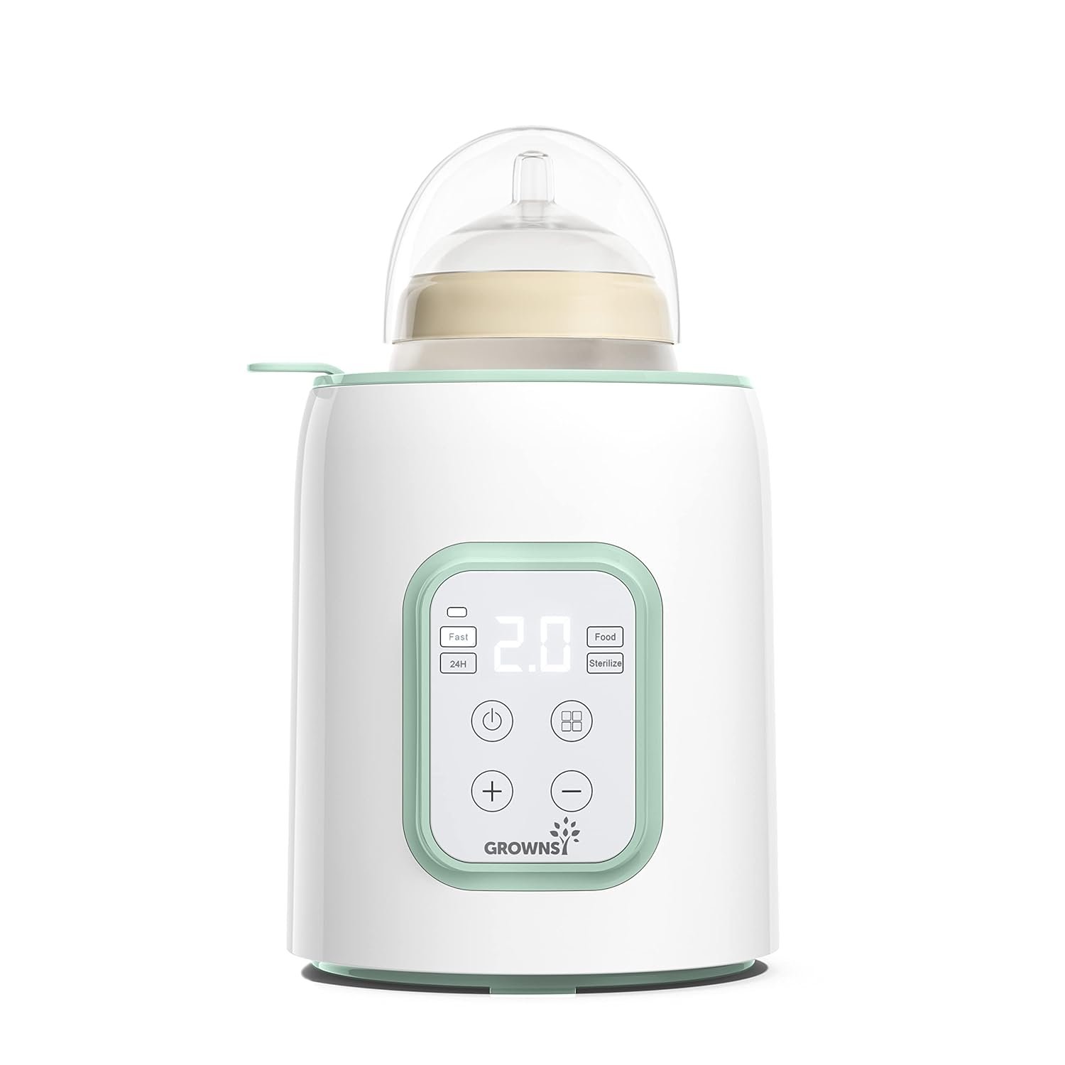 Grownsy Baby Bottle Warmer, 8-in-1 Fast Baby Milk Warmer with Timer for Breastmilk or Formula, Accurate Temperature Control, 24H Keep, Food Heater&Defrost BPA-Free Bottle Warmer for All Bottles- Green
