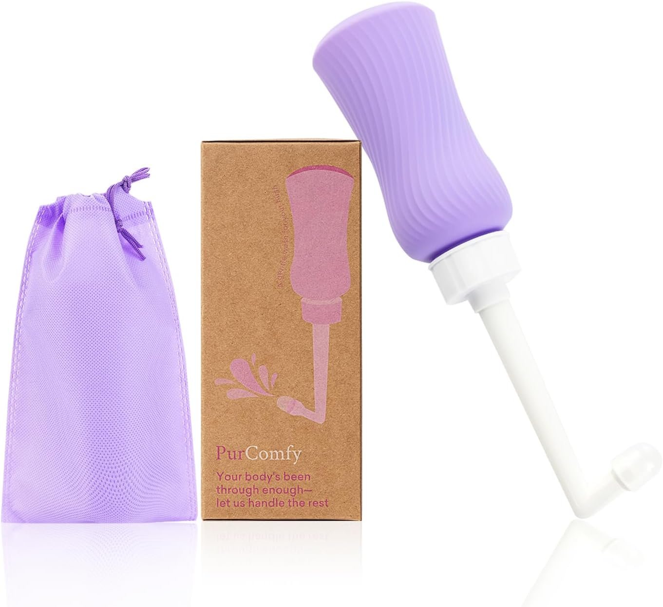 PurComfy Upside Down Peri Bottle for Postpartum Care Essentials, Portable Bidet Travel for Postpartum Perineal Cleansing and Recovery, Peri Bottle for Women, Men, and New Moms, 11 oz