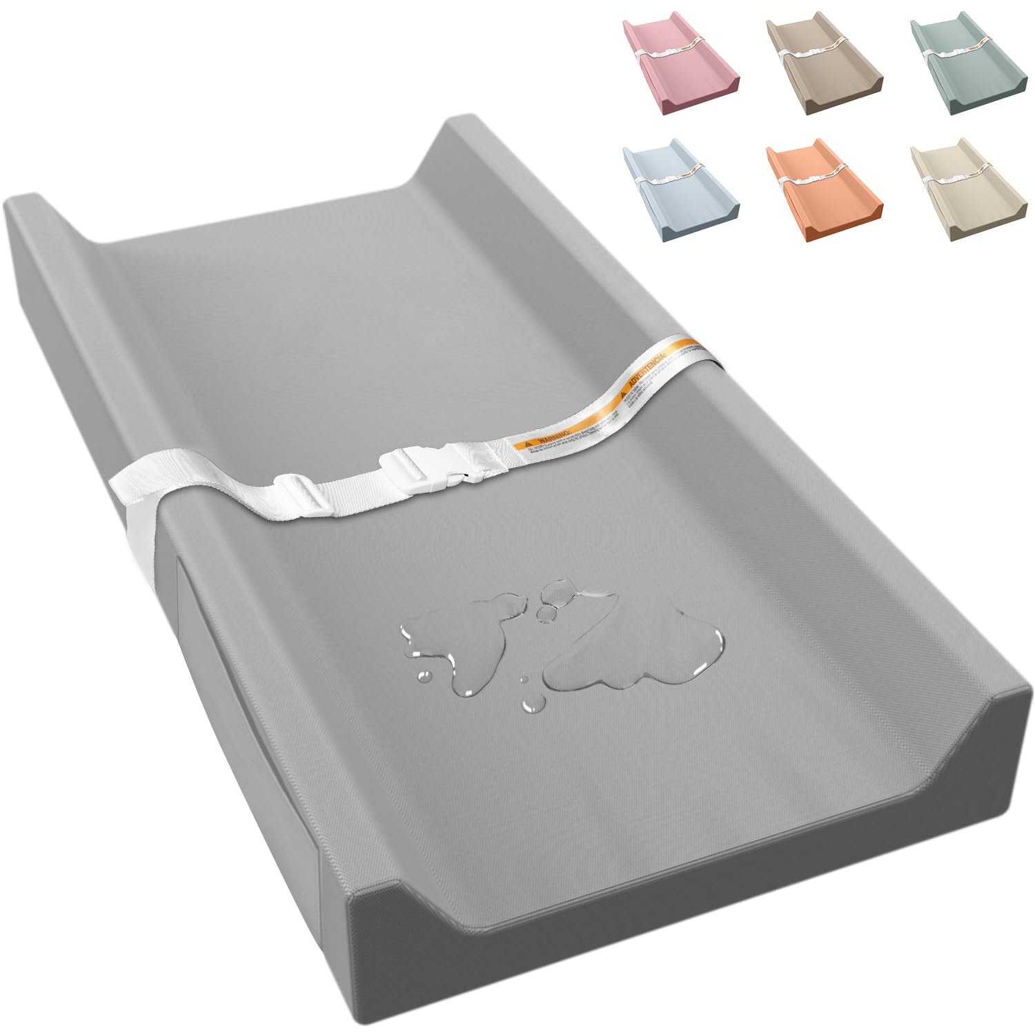 Vegan Leather Baby Changing Pad, Waterproof & Wipeable Soft Diaper Changing Mat 32″ x 16.6″ Comfortable Infant Changing Station for Dresser & Table