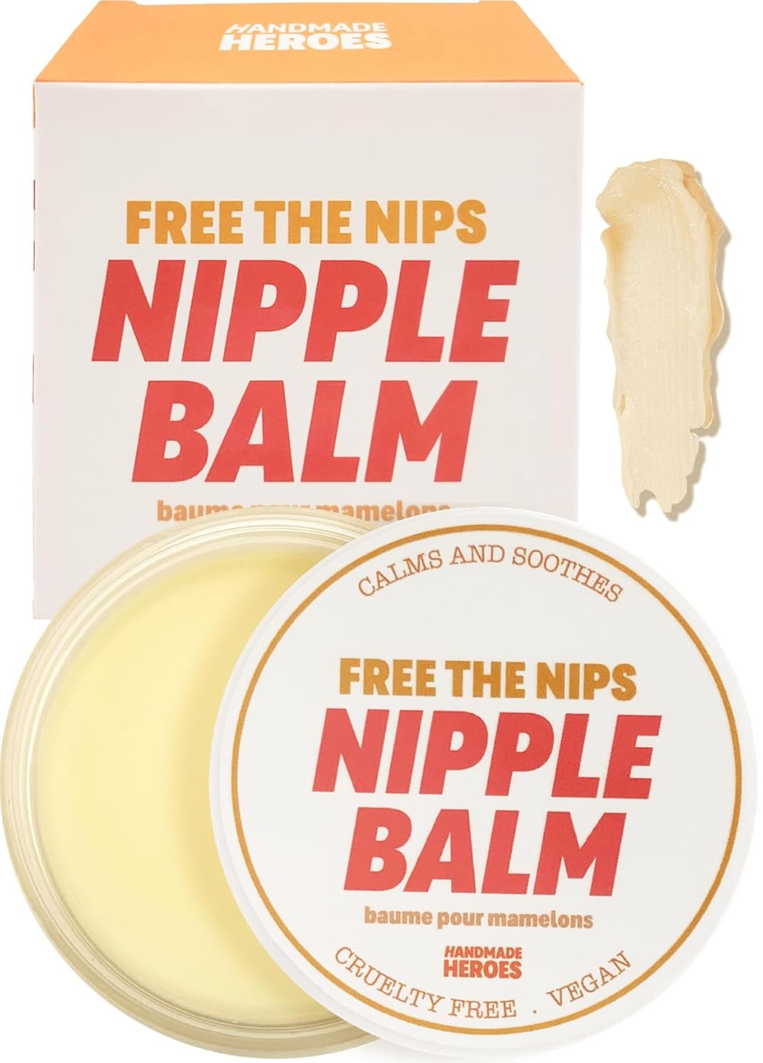 100% Natural Nipple Cream Safe for Breastfeeding – Handmade Heroes Nipple Balm Breastfeeding Essentials Post Partum Essentials – Nipple Butter Sore Nipple Relief Breast Pump Lubricant