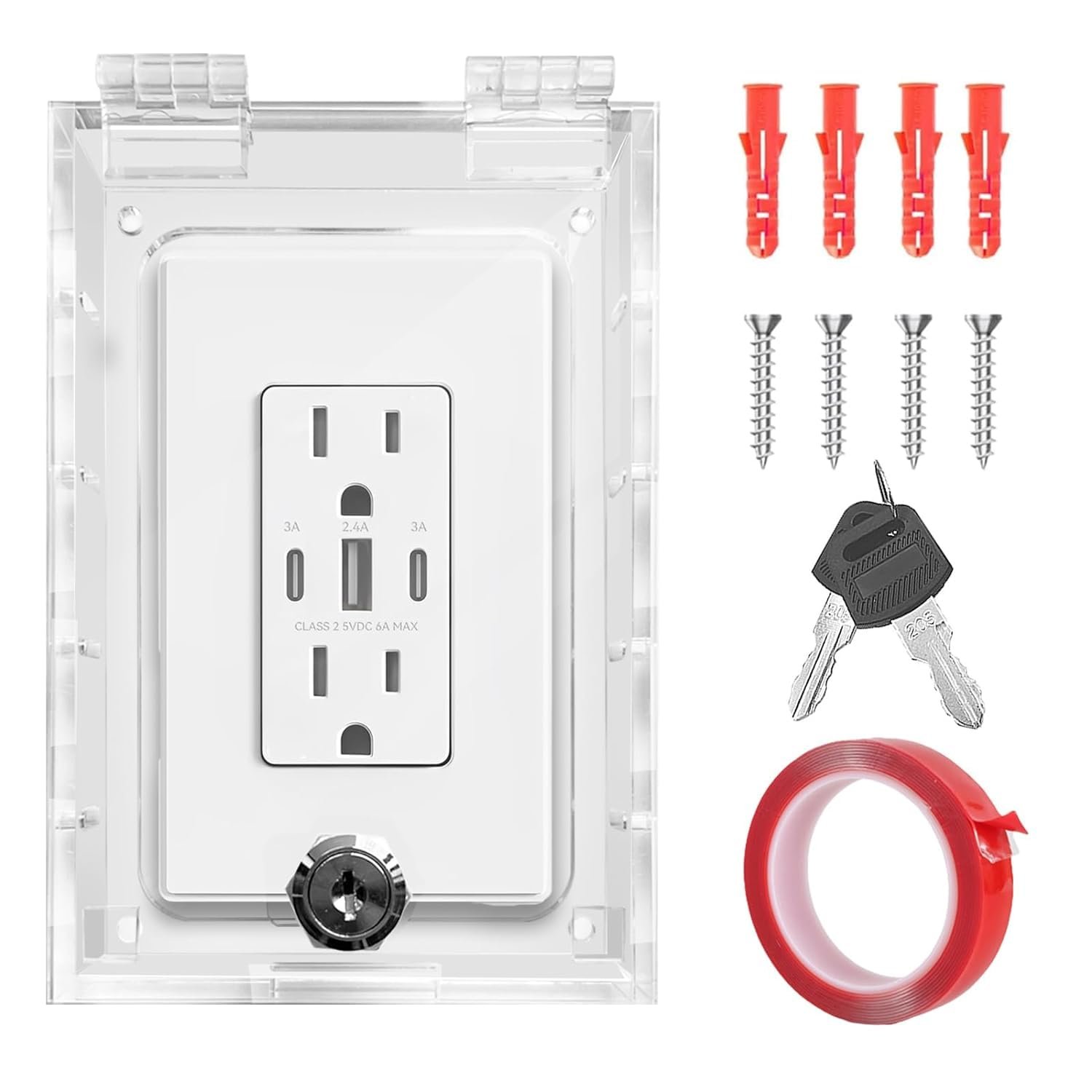 Smart Home Switch Cover,Baby Proof Light Outlet Covers,Child Safety Switch Plate Guard,Wall Plug Box,Kids Electrical Protector Box Fits All Outlet 4.95″ H X 3.35″ W X 1.77″ D or Smaller