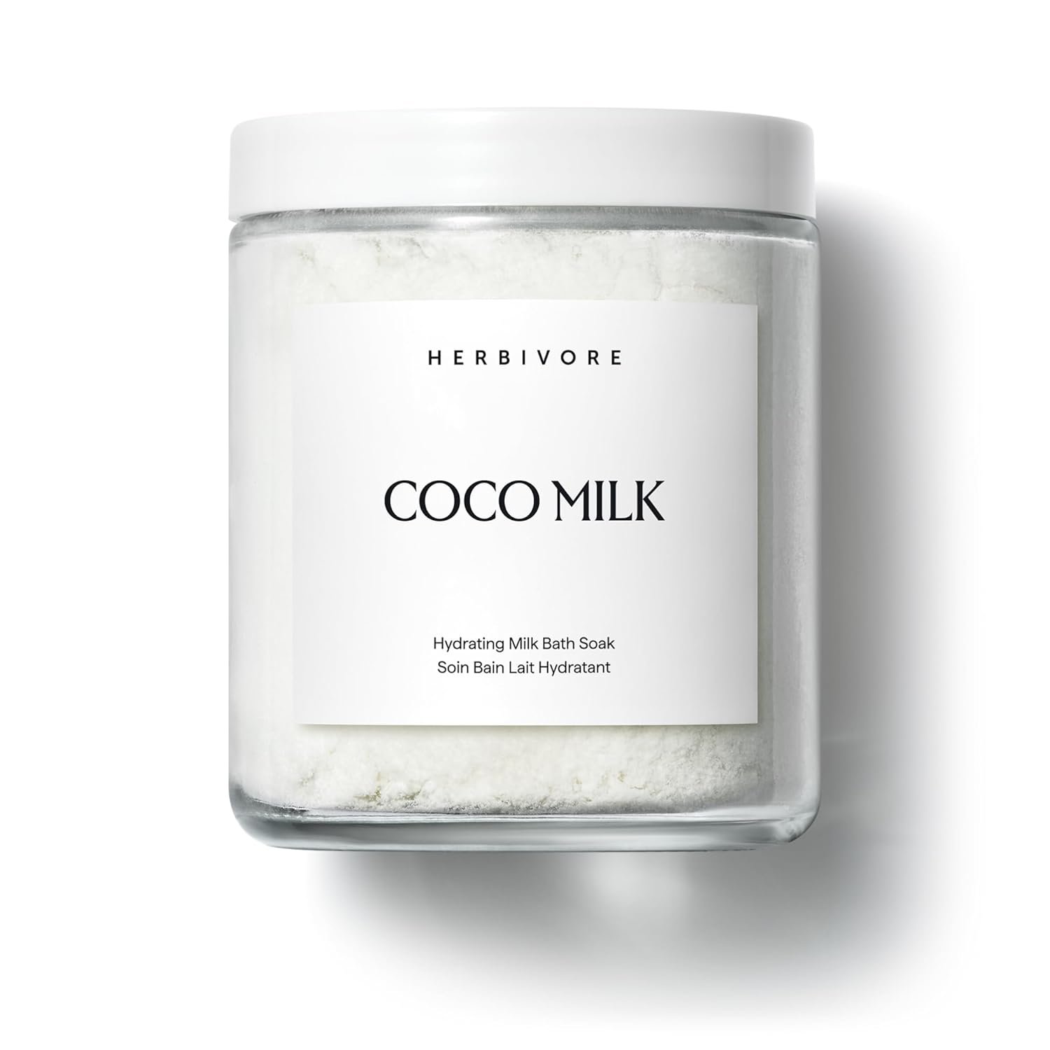 HERBIVORE Coconut Milk Bath Soak | Deeply Hydrating + Skin Softening, Soothing Light Coconut Scent, Vegan, Plant-Based