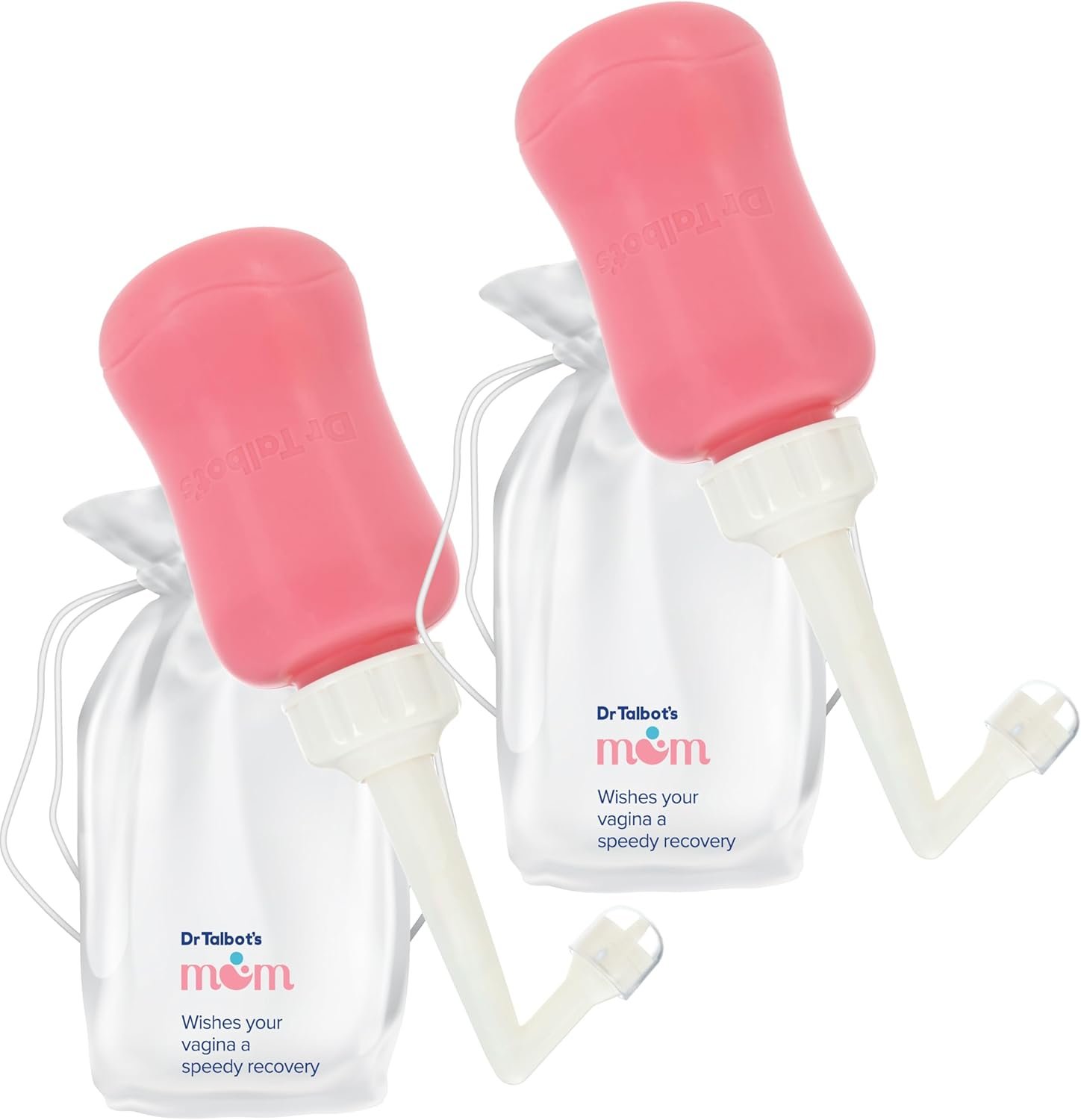 Dr. Talbot’s Mom Postpartum Peri Bottle with Carry Bag – (2 Pack) 12.2 fl oz – Silicone Perineal Spray Bottle for Mothers