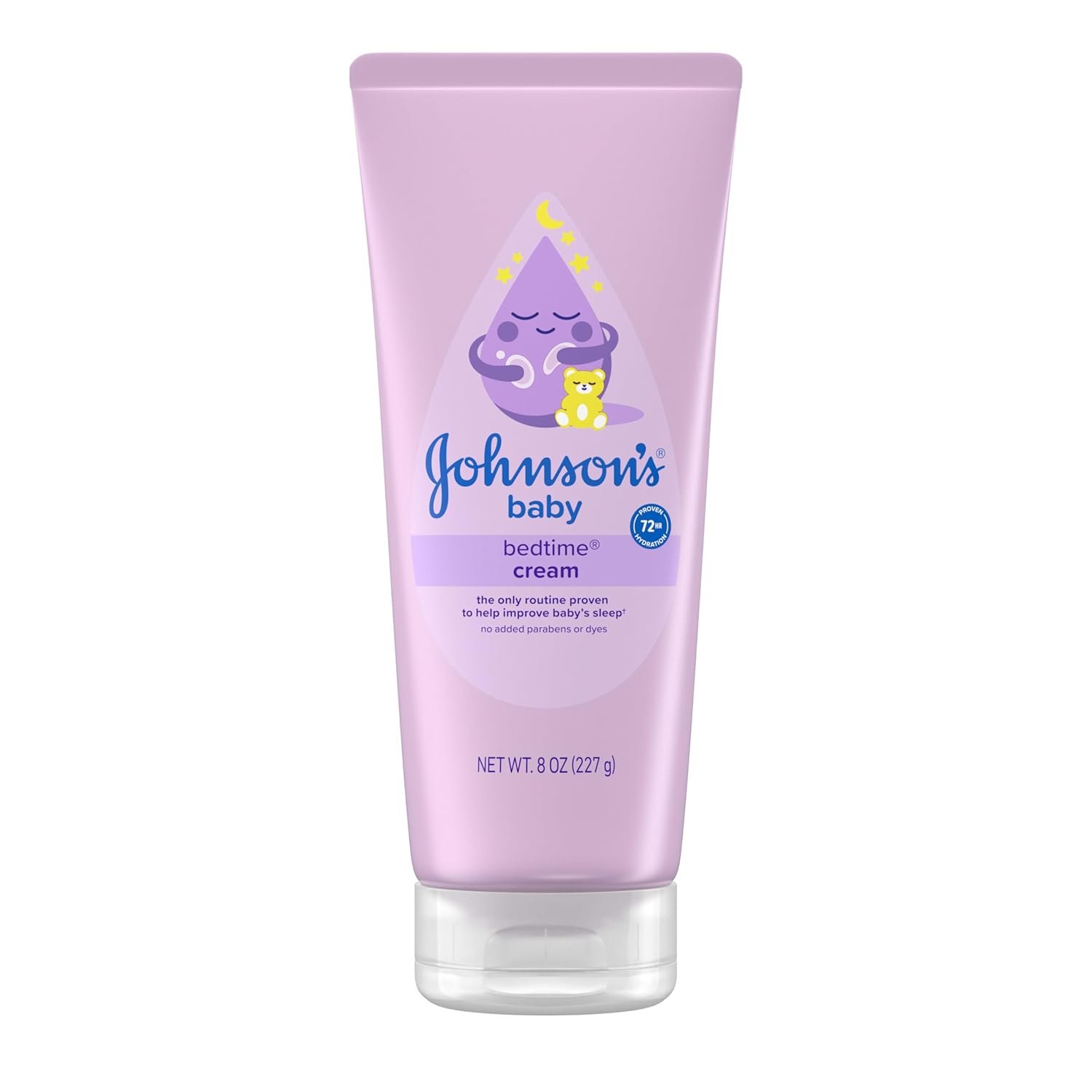 Johnson’s Baby Bedtime Cream with Soothing NaturalCalm Aromas, Baby Cream with Calming Aromas, Soothing and Relaxing Scent, No Added Parabens & Dyes, 8 oz