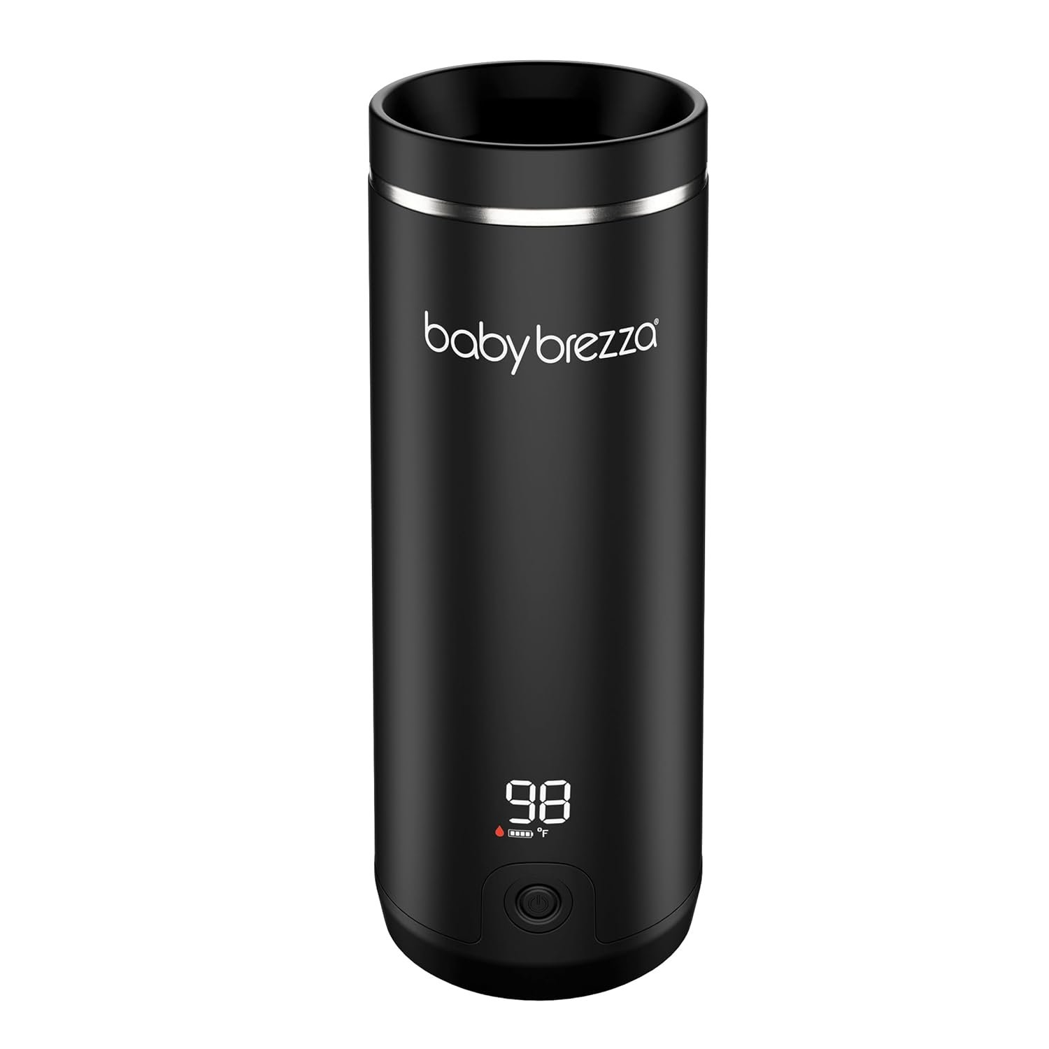 Baby Brezza Portable Warmer – 3X Faster Baby Bottle Warming – Travel Breastmilk and Formula Warmer – Safe, Even Heating – Up to 9oz – No Adapters, Black