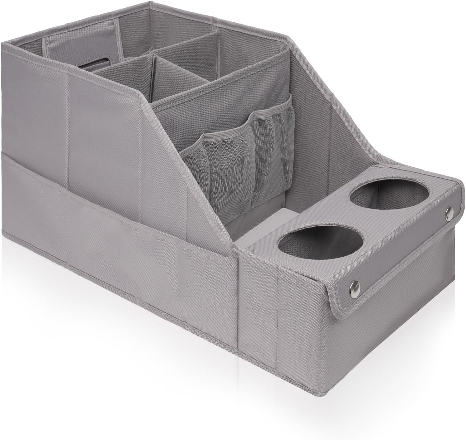 MULISOFT Car Seat Organizer – Backseat Organizer with 11 Storage Compartments and 2 Cup Holders for Travel, Kids