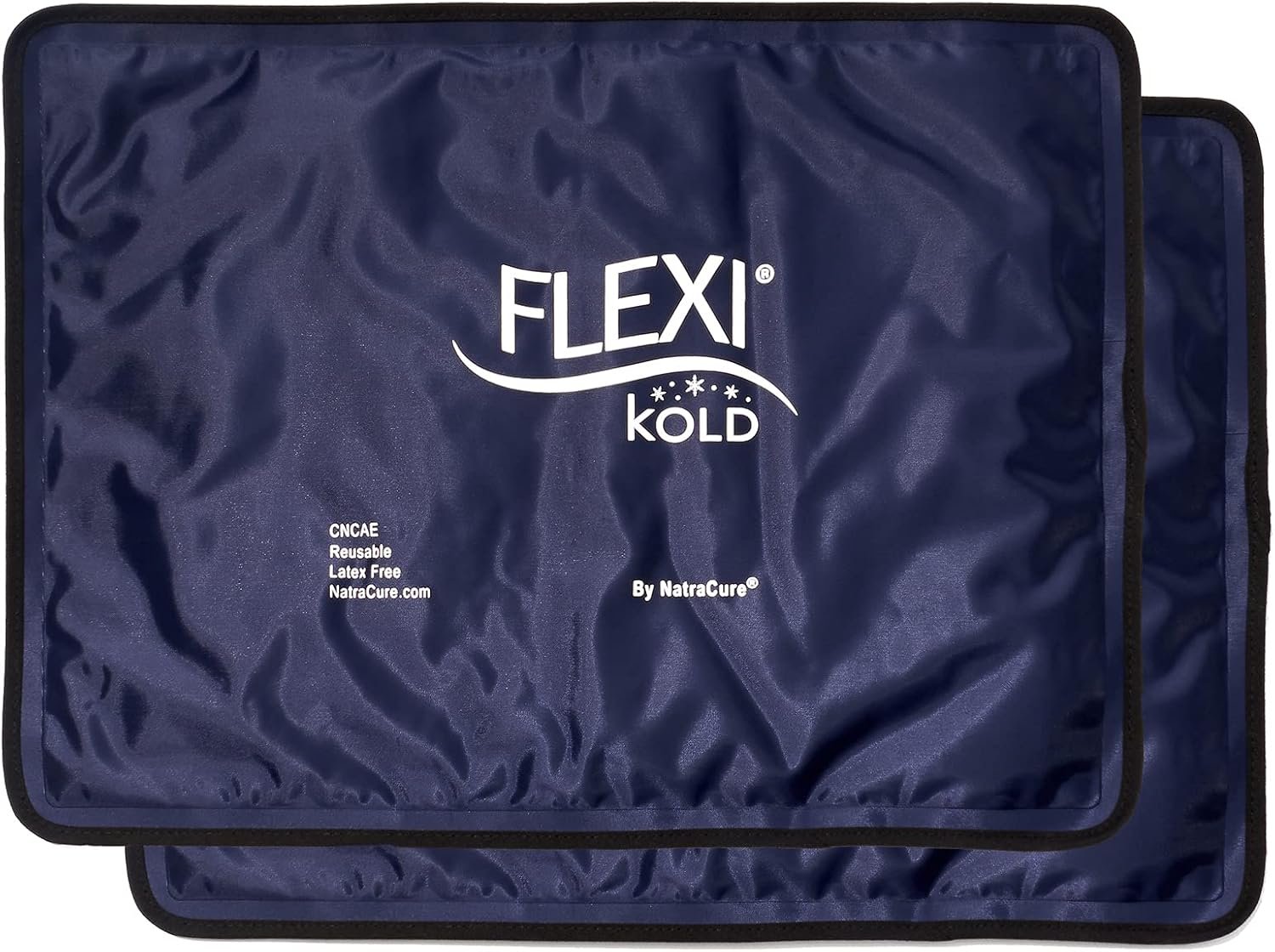 2 FlexiKold Gel Ice Packs (Standard Large: 10.5″ x 14.5″) – Reusable Cold Pack for Injuries, for Back Pain Relief, Migraine Relief Pad, After Surgery, Postpartum, Headache, Shoulder – 6300-COLD 2PK