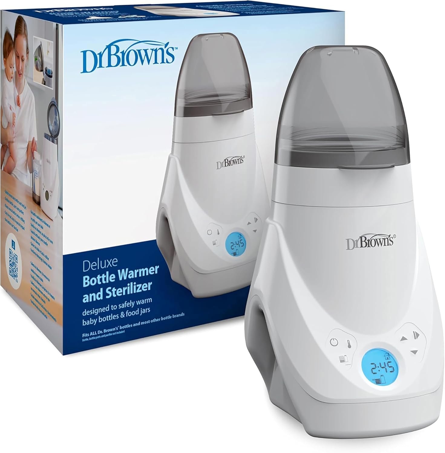 Dr. Brown’s Deluxe Baby Bottle Warmer and Sterilizer for Formula, Breast Milk, and Baby Food Jars