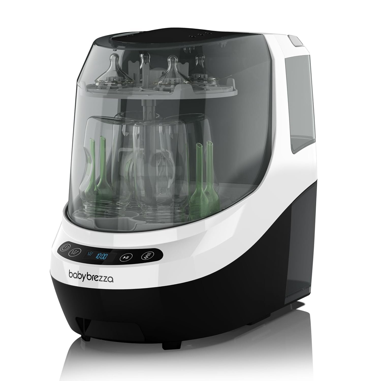 Baby Brezza Baby Bottle Washer Pro – Clinically Proven Better Cleaning – Washer, Sterilizer + Dryer In One Appliance for Essentials like Bottles + Pump Parts – Machine Replaces Brushes + Racks