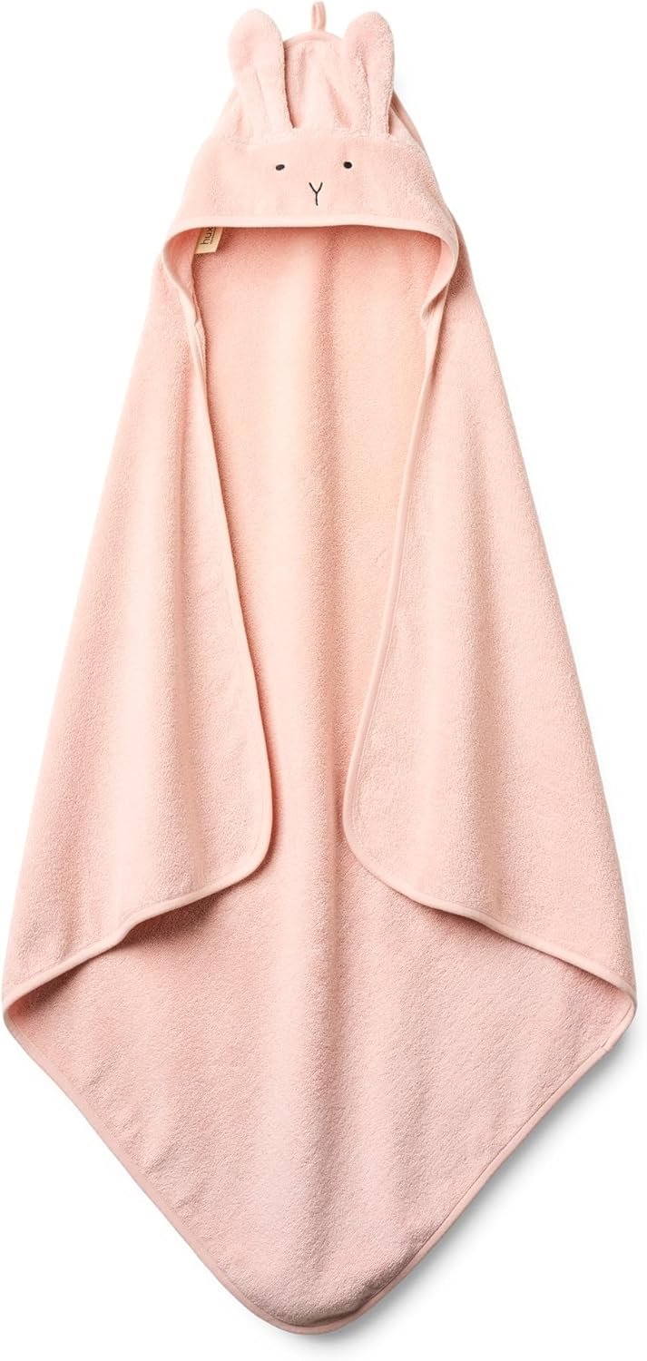 Baby Hooded Towel – Organic Cotton Baby Bath Towels – Baby Towels, Baby Bath Towels for Baby Boy, Baby Girl, 32″ x 32″ Super-Soft and Absorbent Baby Towels for Newborn (Rabbit – Blush)