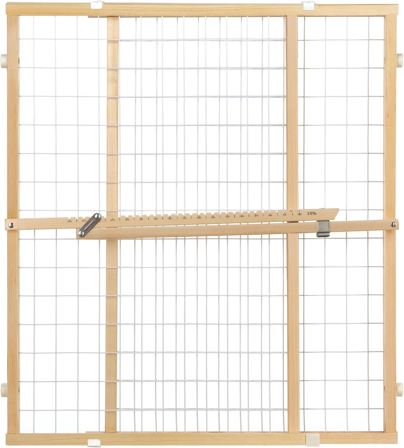 Toddleroo by North States – Extra-Wide Wire Mesh Wooden Baby Gate: Pressure Mounted Baby Gate for Doorways – Adjustable 29.5 to 50 Inches Wide – 31 Inches Tall