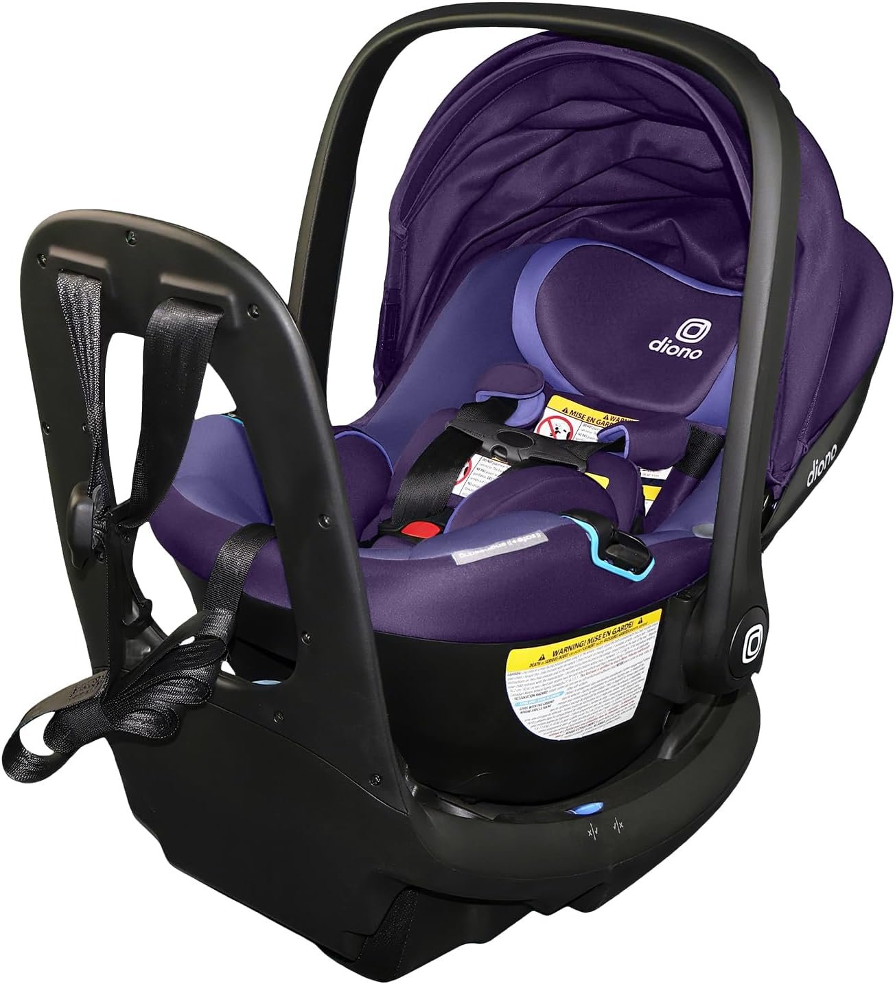 Diono LiteClik30 RXT SafePlus Infant Car Seat and Base, Rear-Facing for Infants 4-30lbs, SafePlus Engineering, with Infant Insert, UPF 50+ Sunshade