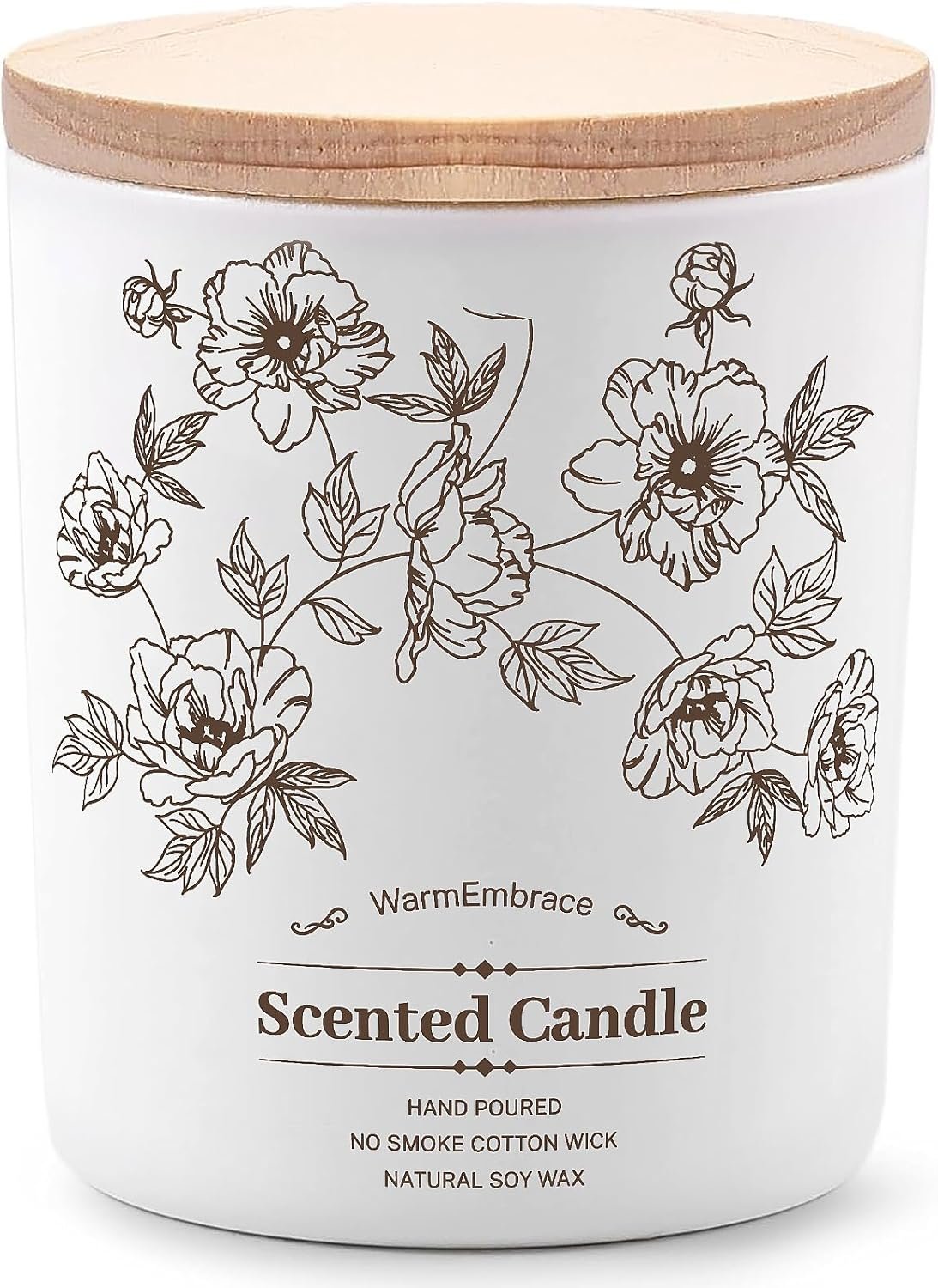 Deluxe Scented Candle for Women & Men, Vanilla Coconut Soy Wax Candle, 8 Oz Jar Candle for Home, Scented-60 Hours Long Lasting Burning, Suitable Gift for Mom