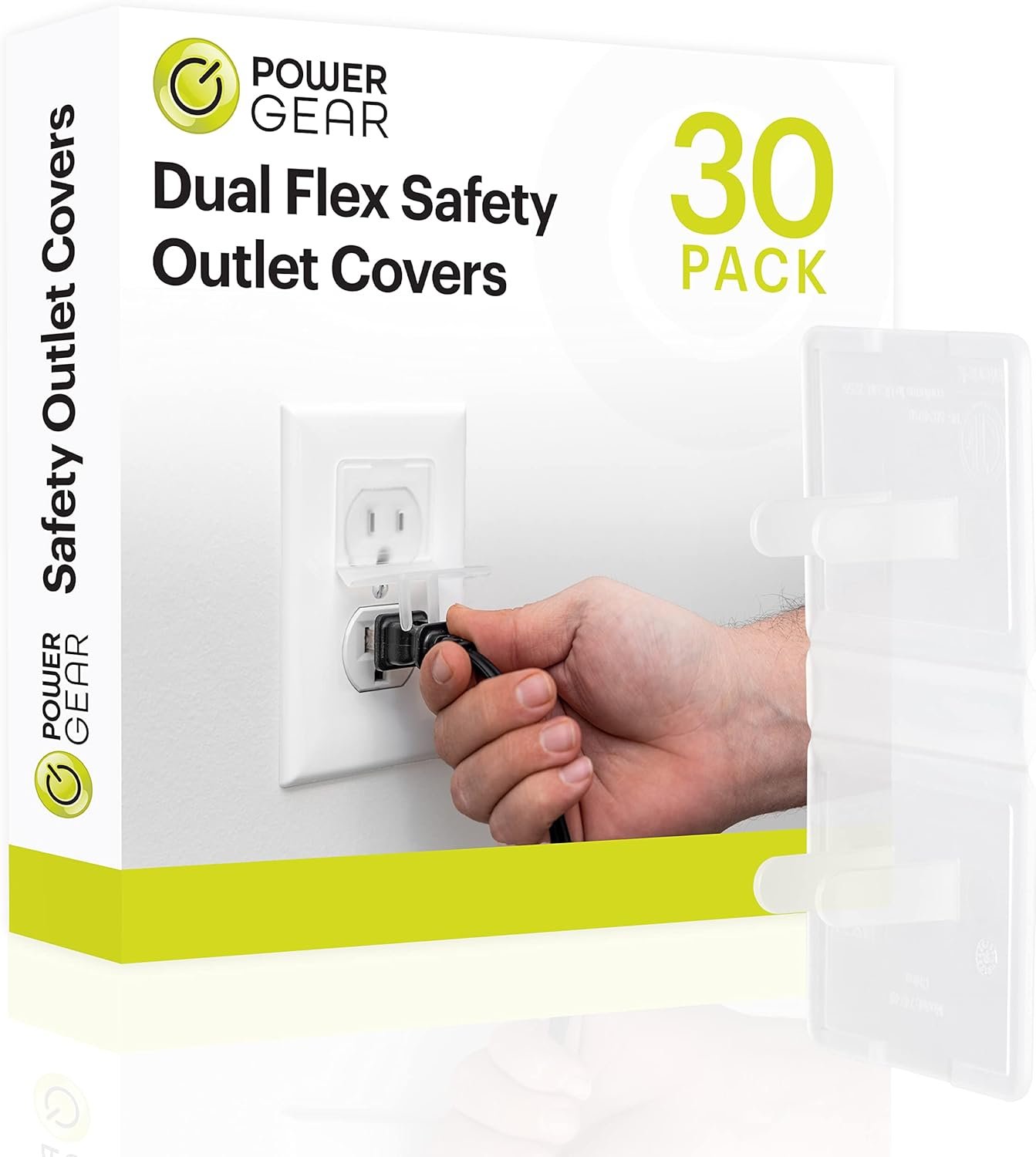 Power Gear Flexible Outlet Covers Baby Proofing Child Proof Plug Covers for Electrical Outlets Easy Install Outlet Plug Covers UL Listed Shock Prevention Clear 74749 30 Count