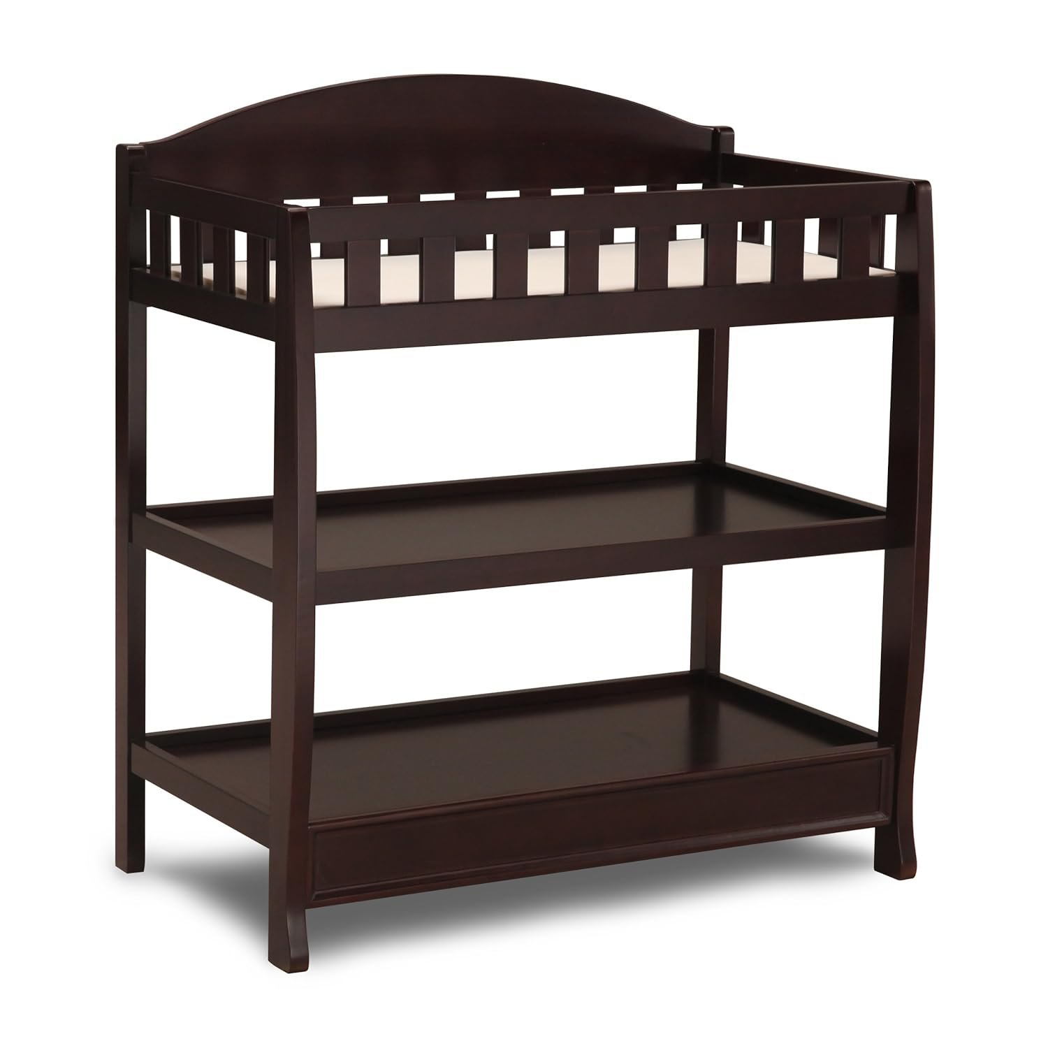 Delta Children Infant Changing Table with Pad, Dark Chocolate