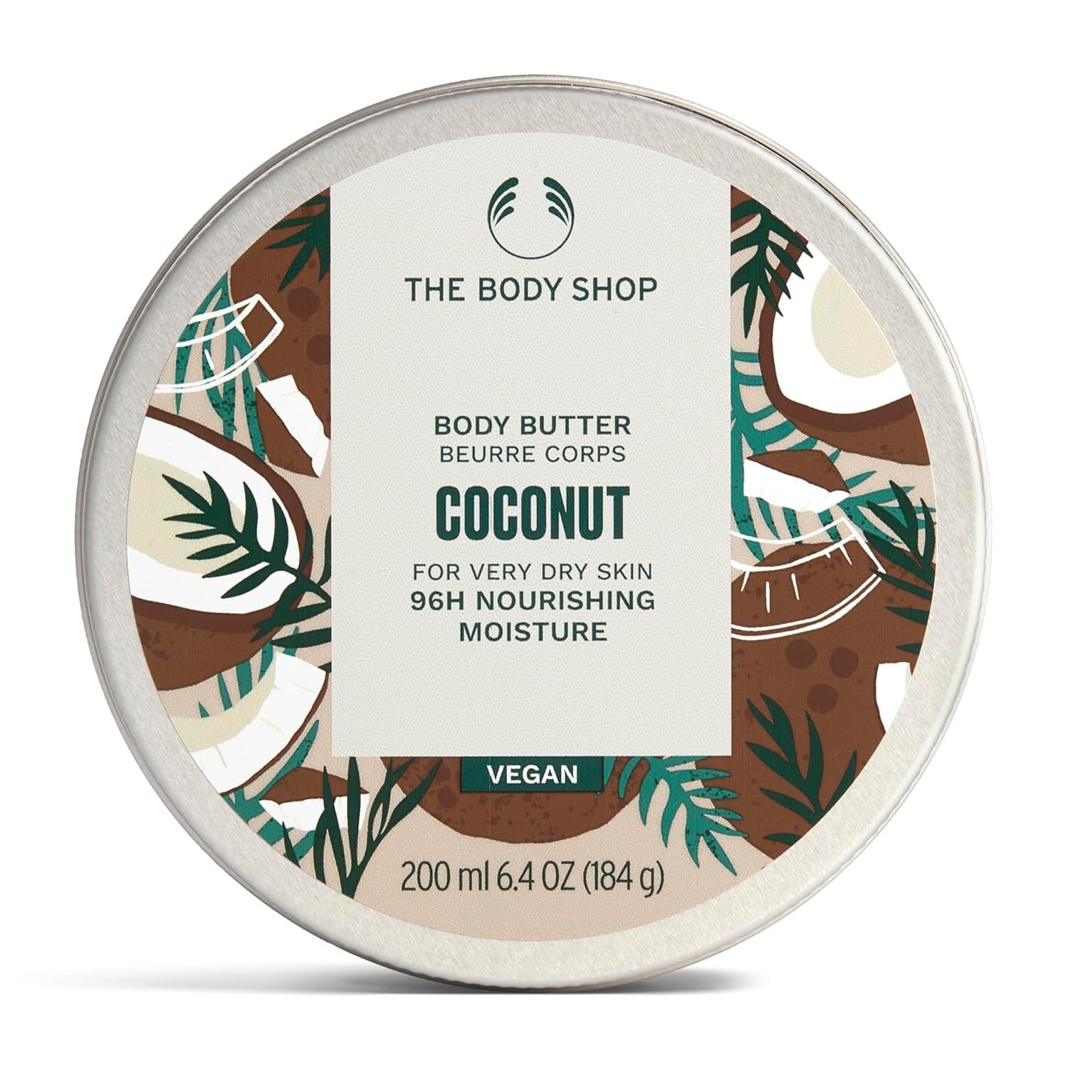 The Body Shop Coconut Body Butter – Nourishing & Moisturizing Skincare for Very Dry Skin – Vegan – 6.75 oz
