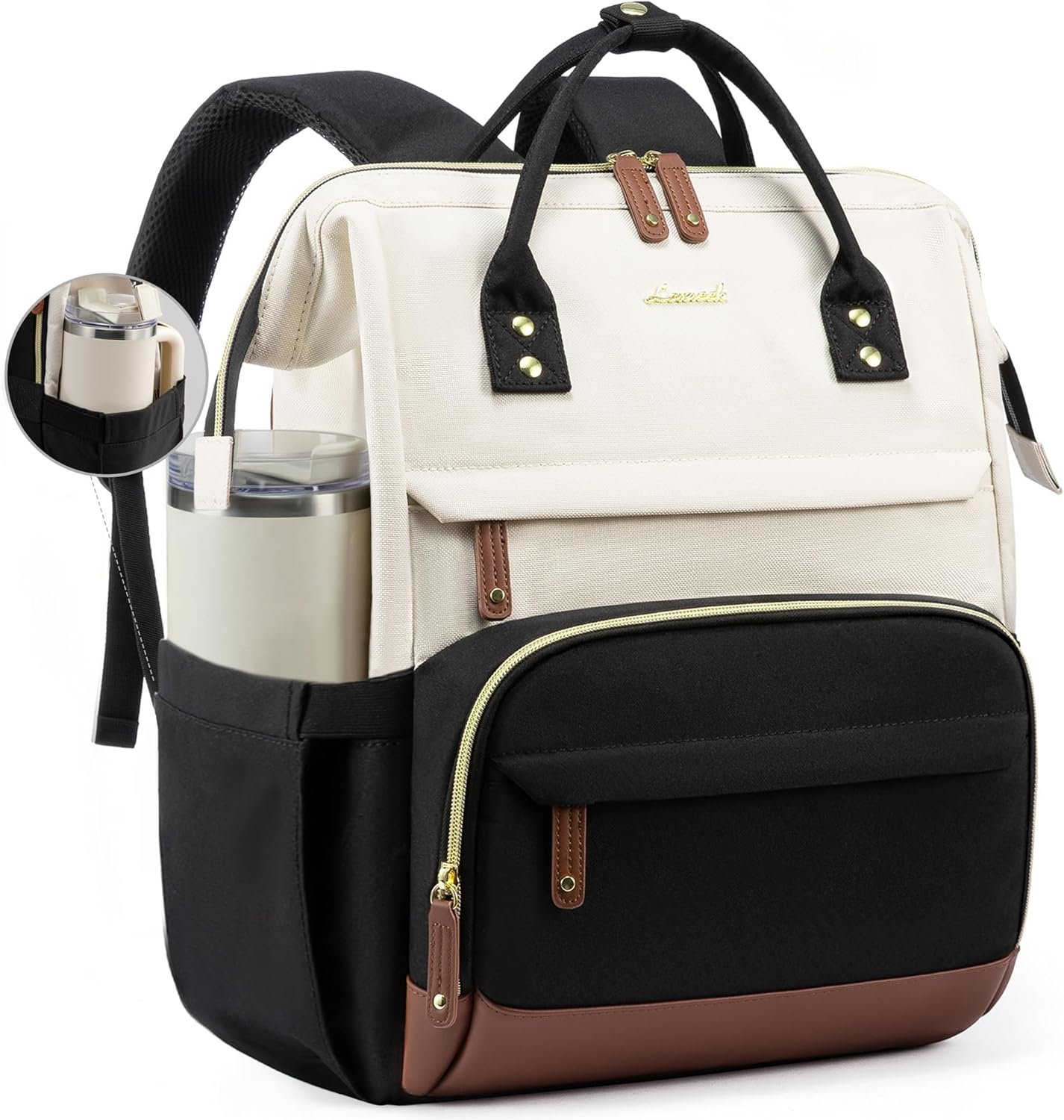 LOVEVOOK Laptop Backpack for Women, 15.6 Inch Work Business Backpacks Purse With Large Capacity, Waterproof Nurse Bag College Bookbag for School, Waterproof Casual Daypack for Travel