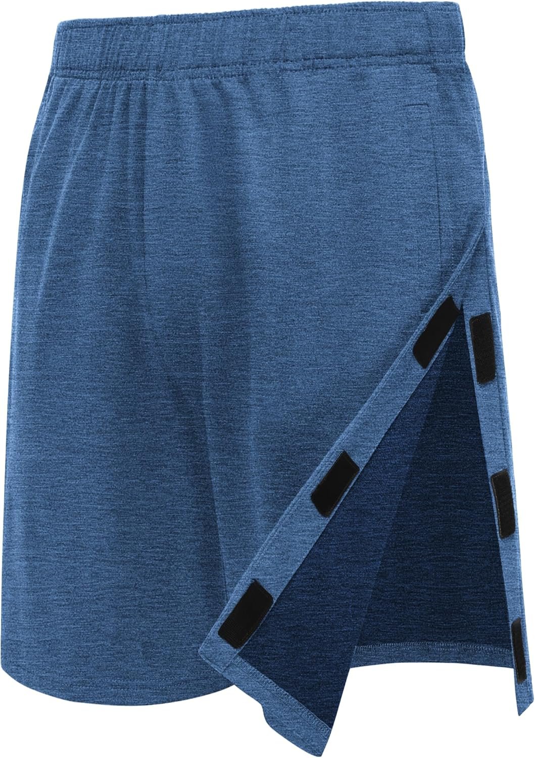 Deyeek Unisex Tear Away Shorts 9″ Snap On Athletic Shorts Cotton Post Knee Hip Surgery Recovery Lounge Short with Pockets