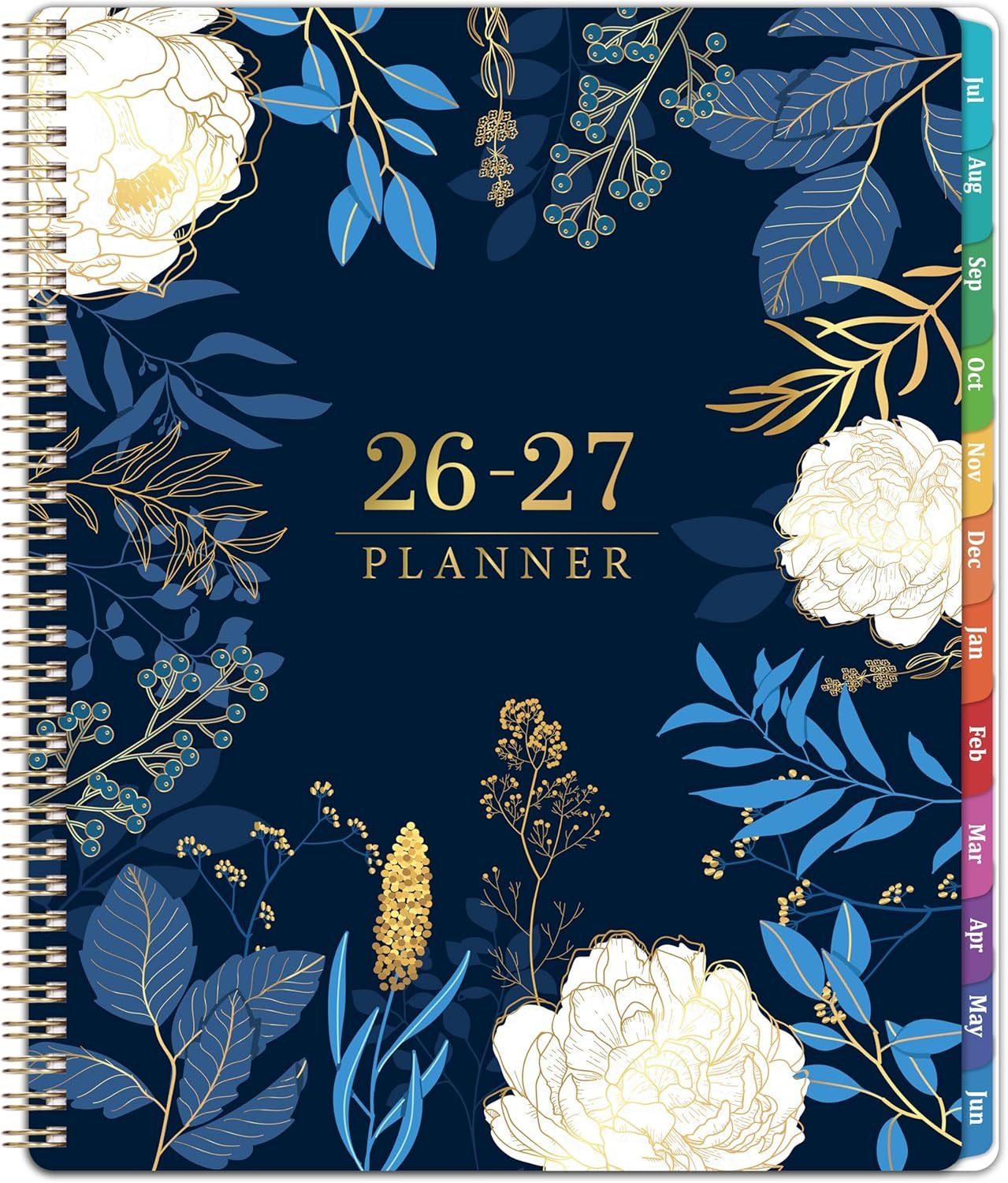 Planner 2026-2027 – Academic Planner 2026-2027, Jul 2026 – Jun 2027, Planner Weekly and Monthly, 8.5″ x 11″, Monthly Tabs, Twin-Wire Binding, Holidays, Back Pocket, Habit Tracker