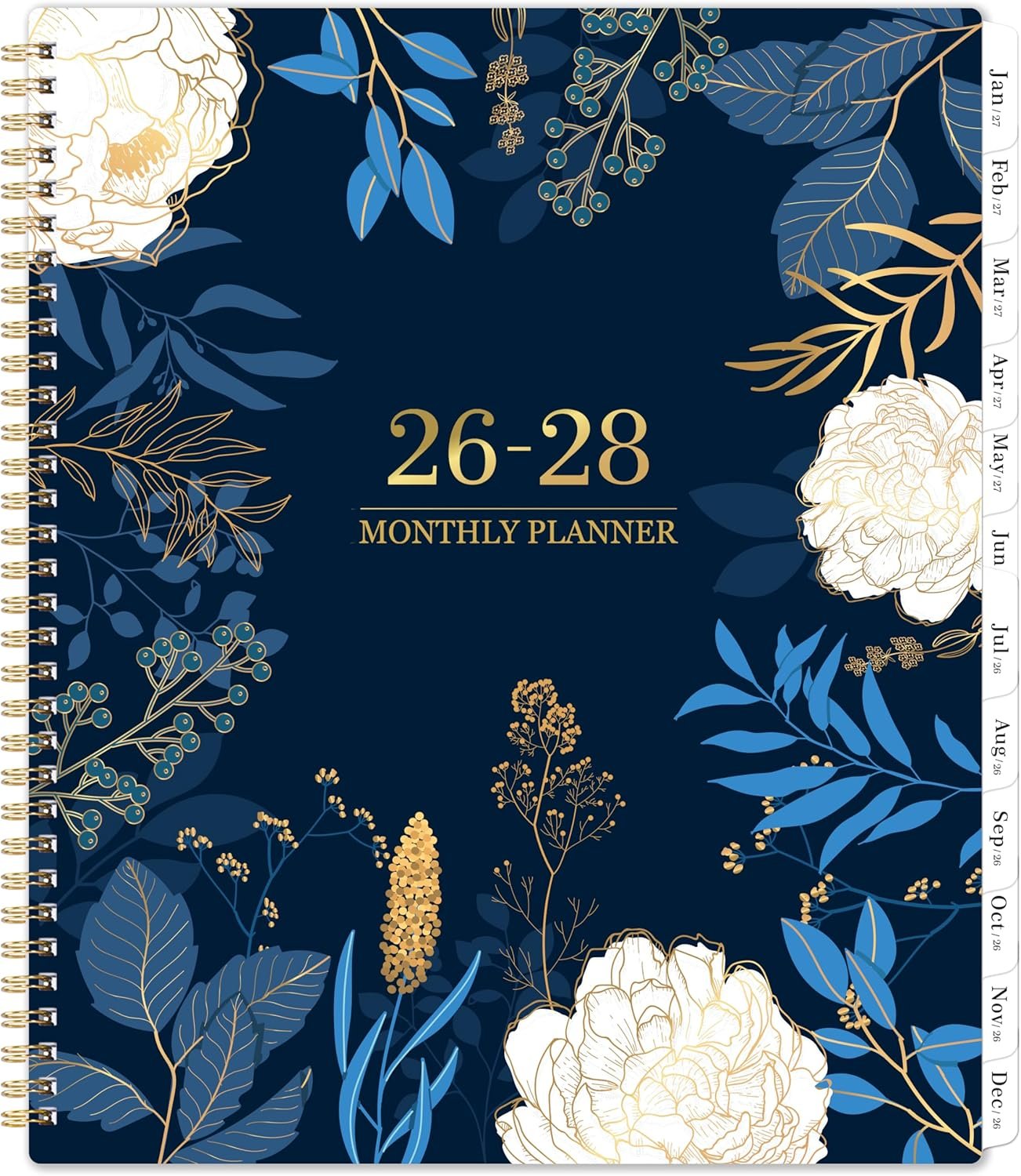 2026-2028 Monthly Planner – 2 Year Monthly Planner/Calendar 2026-2028, July 2026 – June 2028, 11″ x 9″, 24 Monthly Planner with Tabs, Back Pocket, Holidays, Twin-Wire Binding, Note Pages