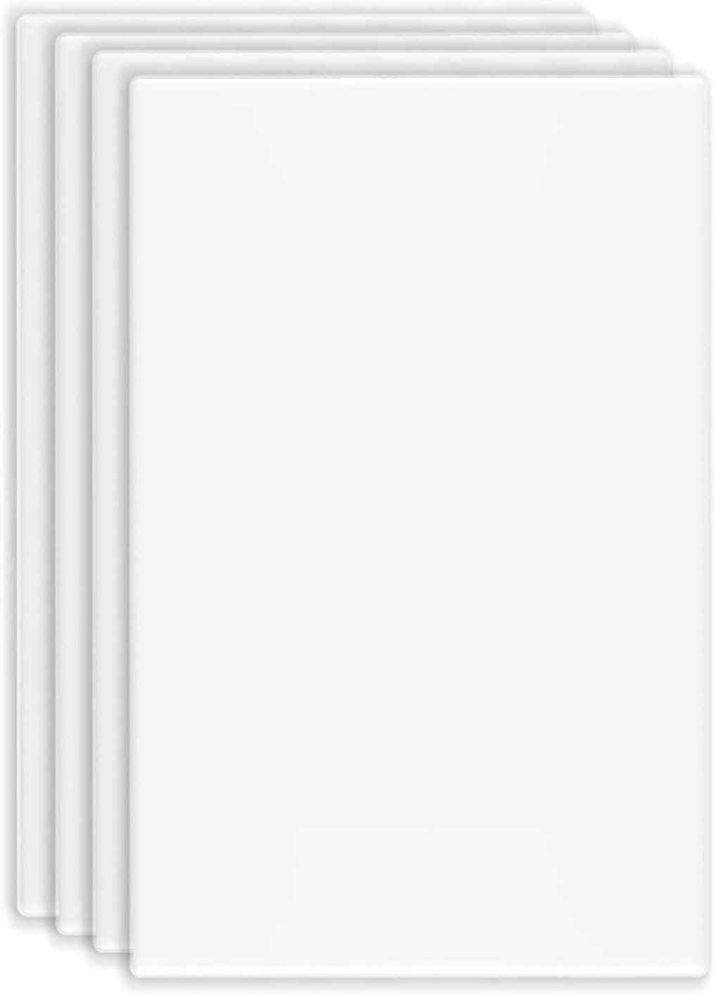 1-Gang Screwless Decorative Wall Plates, stander-Size Unbreakable Thermoplastic Faceplate Cover for Decorator Receptacle Outlet Switch, White (4 Pack, Single Blank-White)