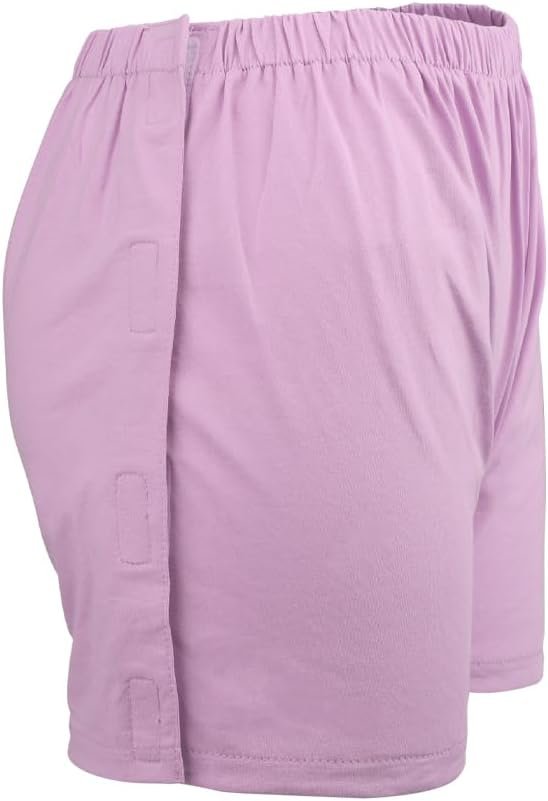 Tear Away Shorts for Women Post Surgery Adaptive Clothing Wide Leg Snap Loose Fit Shorts Plus Size Recovery Shorts