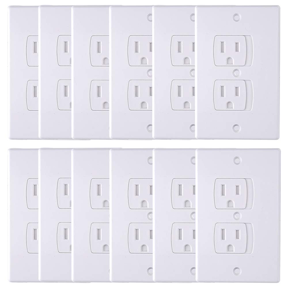 AUSTOR 12 Pack Baby Safety Electric Outlet Covers Baby Safety Self Closing Wall Socket Plugs Plate Alternate for Child Proofing