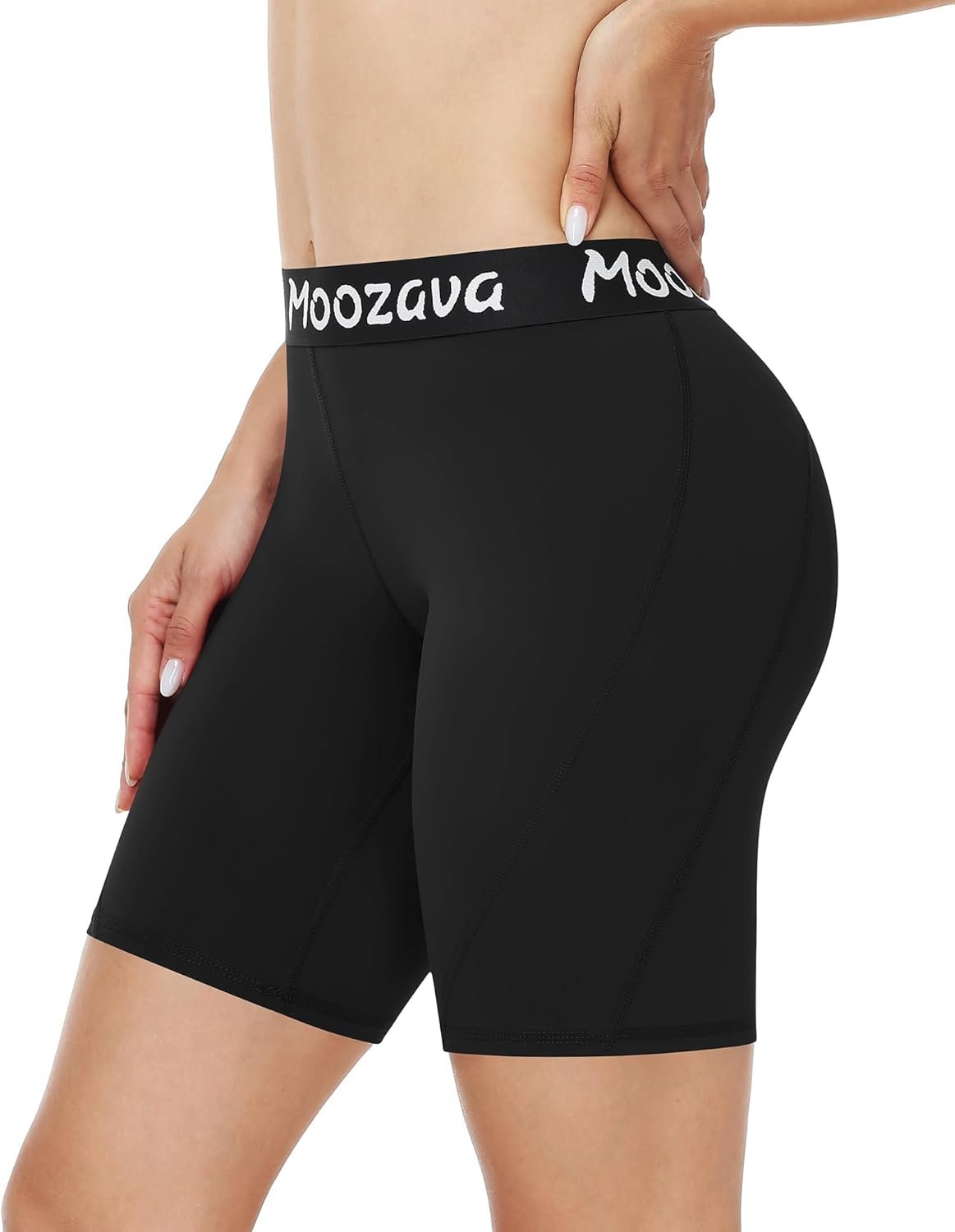 Moozava Women’s Volleyball Shorts – 3″/5″/8″ Compression Spandex Shorts for Biker Workout Yoga Athletic Running Cheer Dance