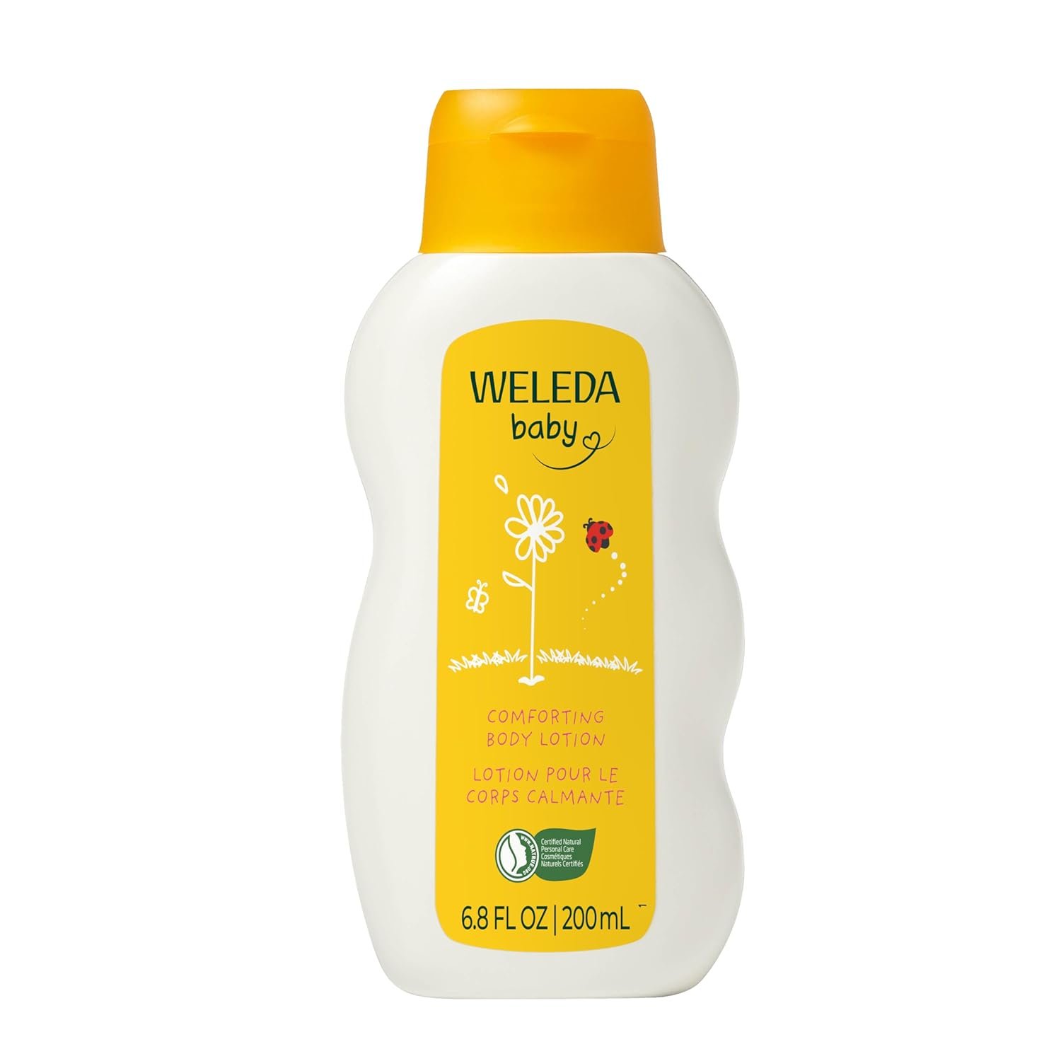 Weleda Baby Calendula Comforting Body Lotion, Plant Rich Moisturizer with Calendula, Chamomile, Sweet Almond and Sesame Oils, 6.8 Fl Oz