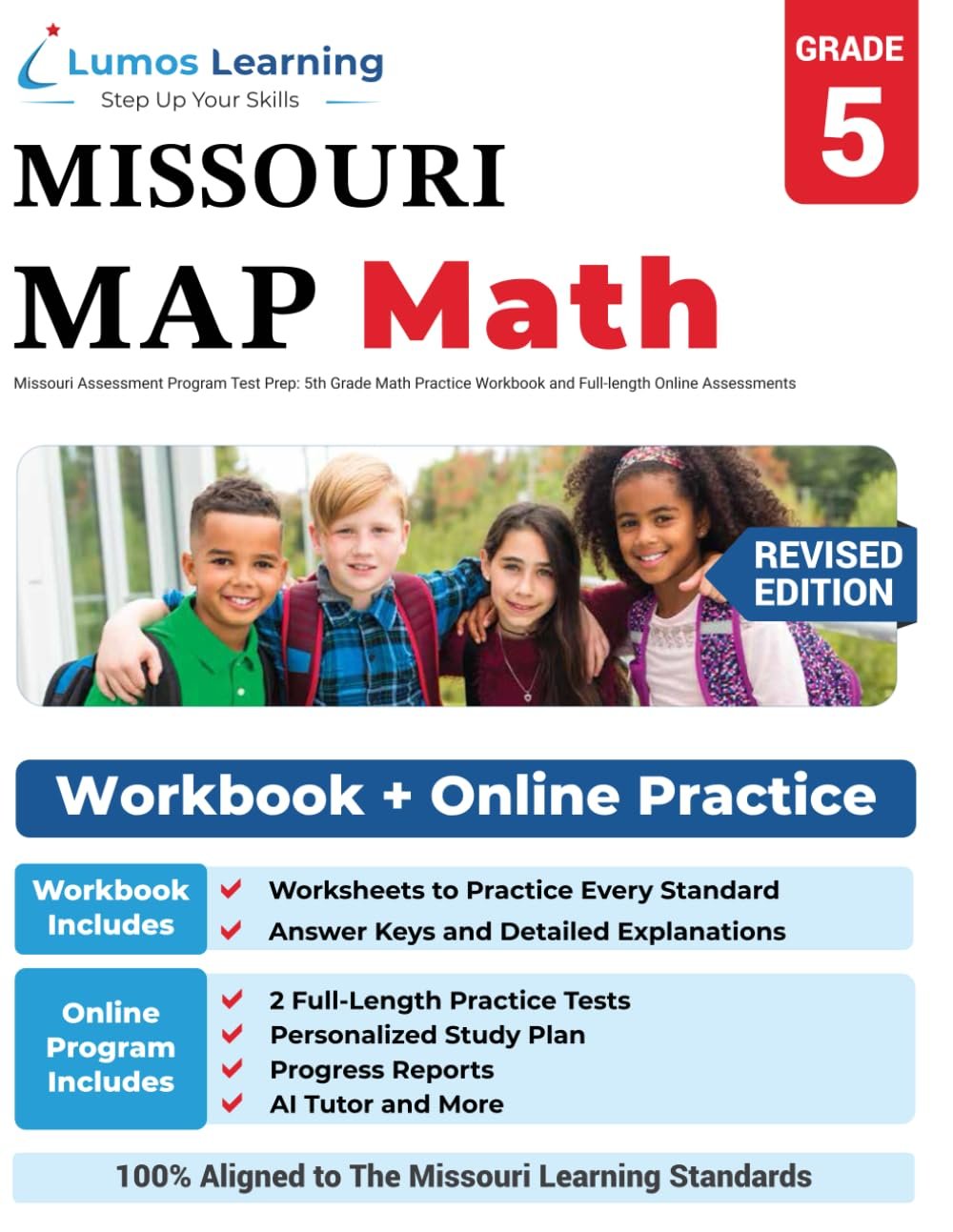 Missouri Assessment Program Test Prep: 5th Grade Math Practice Workbook and Full-length Online Assessments: MAP Study Guide (MO MAP by Lumos Learning)