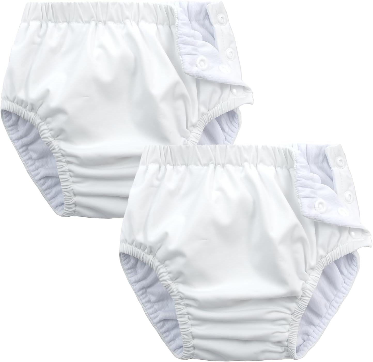 2 Pack Baby Newborn Reusable Swim Diapers Infant Unisex Washable Swim Diaper Toddler Swimming Diapers White, 0-3 Months