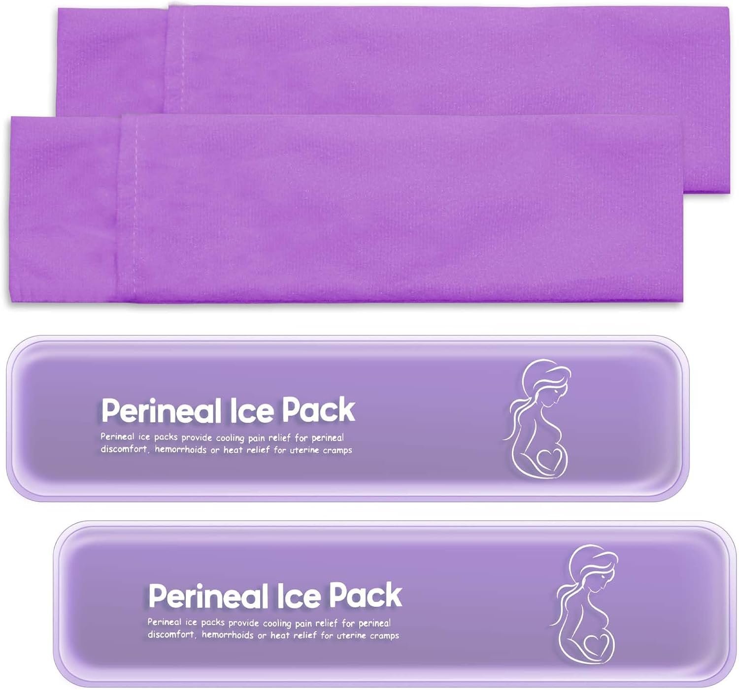 Reusable Perineal Cooling Pad for Postpartum and Hemorrhoid Pain Relief,Instant Perineal Cold Pack,Vaginial Ice Pack for Pain Relief (Color-Purple)