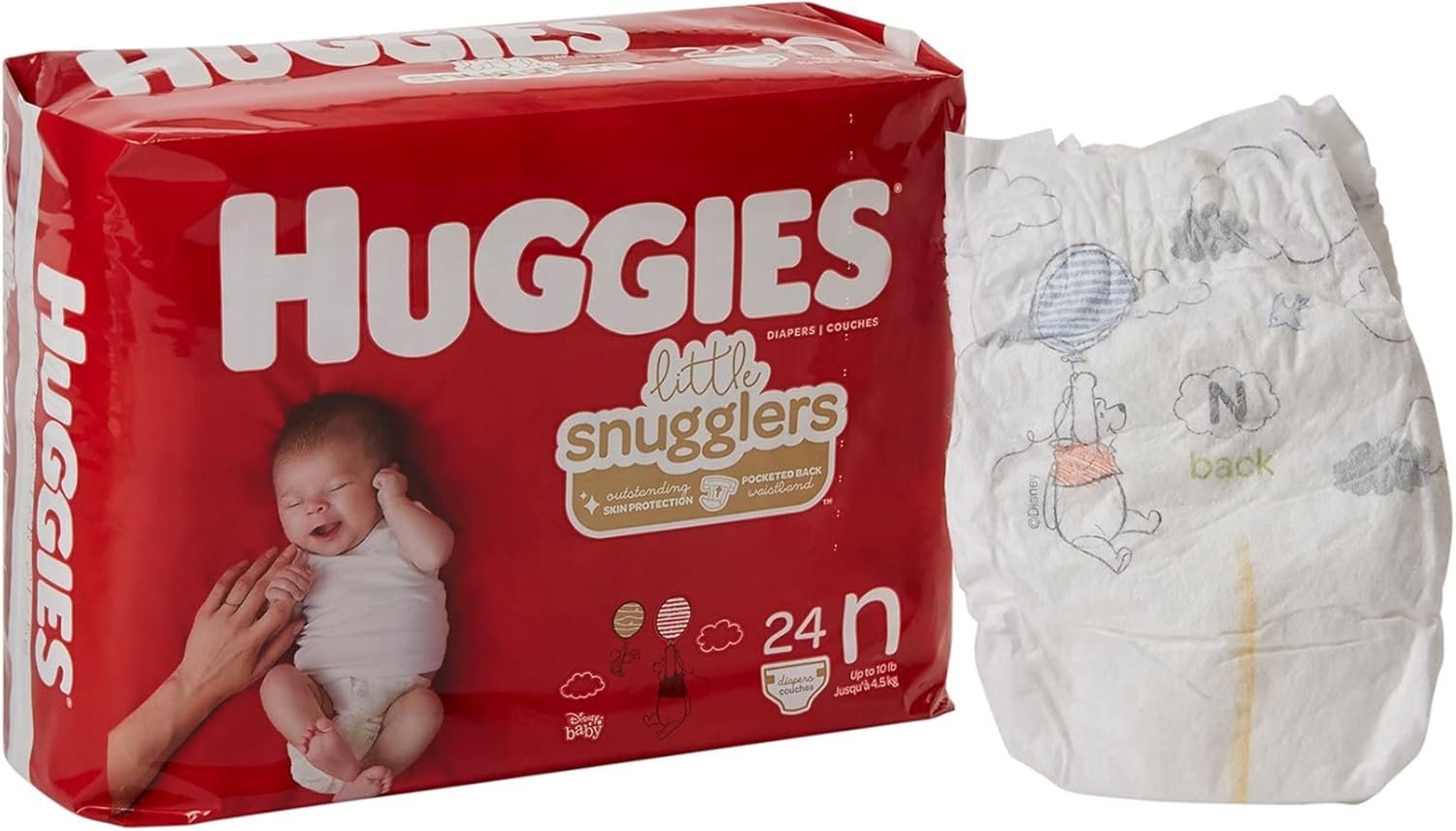 Kimberly Clark 52238 – Diaper Huggies Nwbrn, 24 Count, Unisex Incontinence Protector