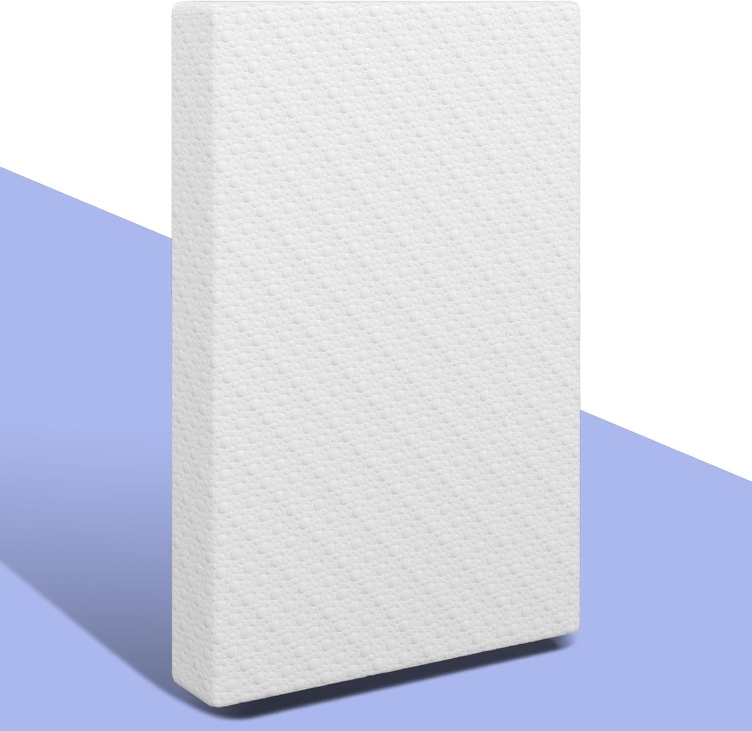 3″x24″x38″ Mini Mattress, 38″ Lx24 W Premium Foam Mattress, Waterproof Soft Breathable Outer Cover, White