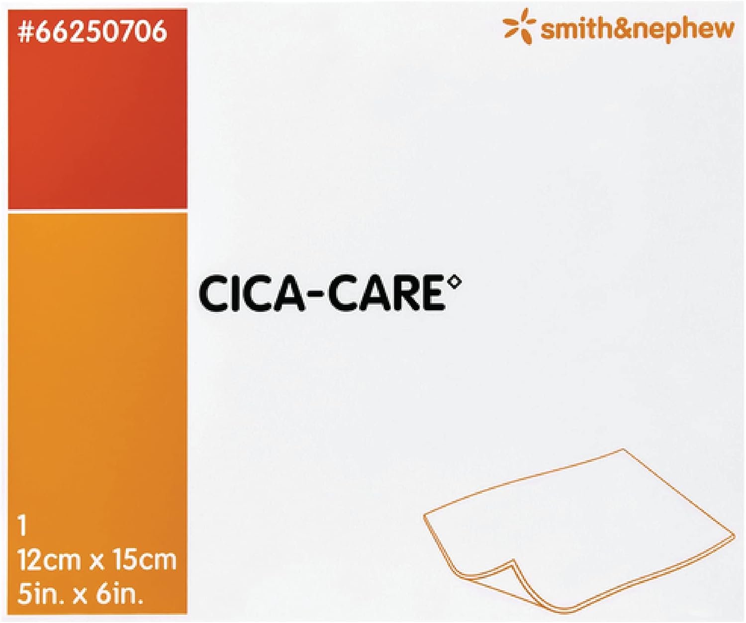 Smith & Nephew CICA-Care Self-Adhesive Silicone Gel Sheet for Scar Management, Wound Care Product, 5 Inches by 6 Inches