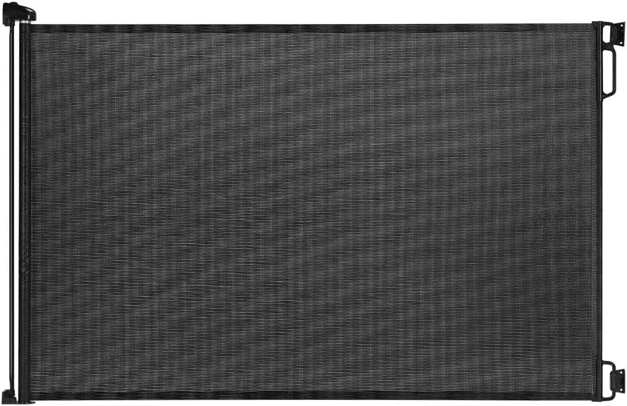 EasyBaby Retractable Baby Gate, 33″ Tall, Extends up to 55” Wide, Black/Child Safety Baby Gates, Pet Retractable Gates for Stairs, Doorways, Hallways, Indoor and Outdoor