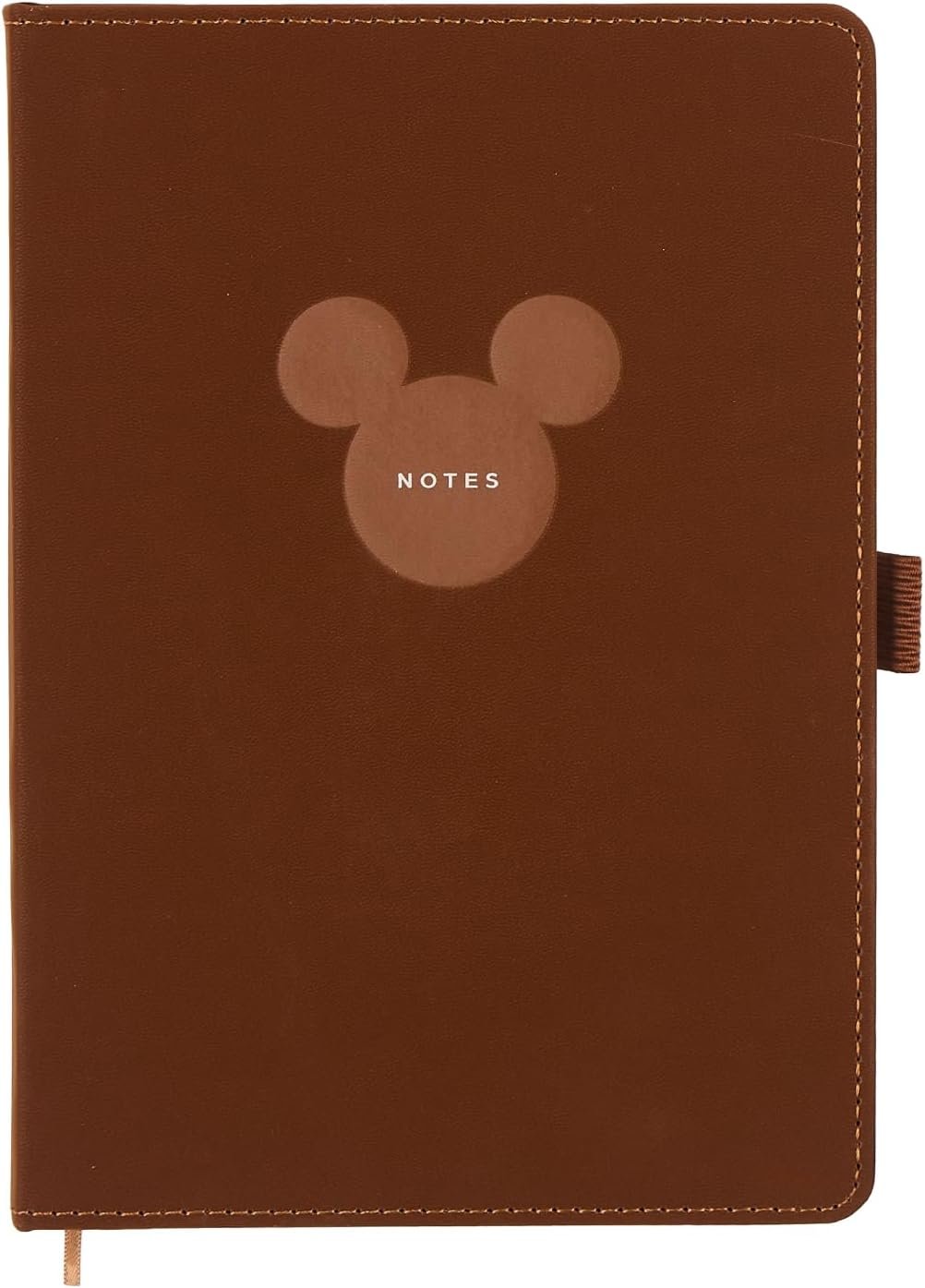 Happy Planner Disney Mickey Dot-Grid Journal for Office, School, or Journaling, Vegan Leather Notebook, A5 Size, 80 Pages, Espresso
