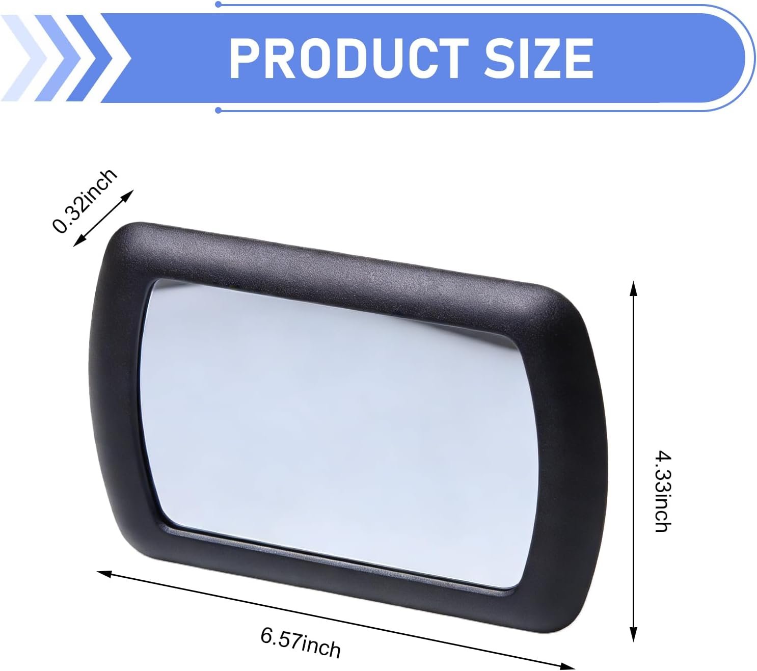 1 PC Car Sun Visor Mirror, Clip-On Makeup Mirror, High Definition Visor Passenger Mirror, Universal for Most Cars, Trucks, SUVs (Transparent)