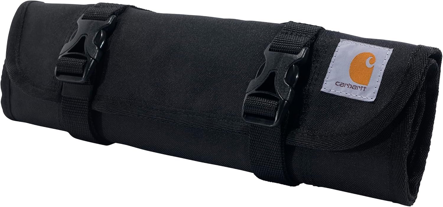 Carhartt Utility Roll Organizer, Durable, Water-Resistant Tool Roll, Black, 18 Pocket