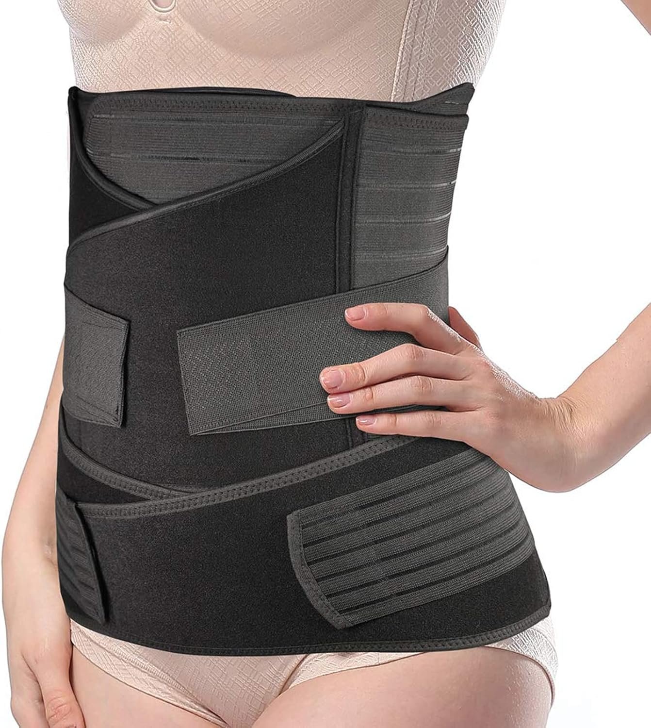 TiRain Postpartum Belly Band, 3-Piece Postpartum Girdle C Section Belly Band Support Recovery Belt Abdominal Binder
