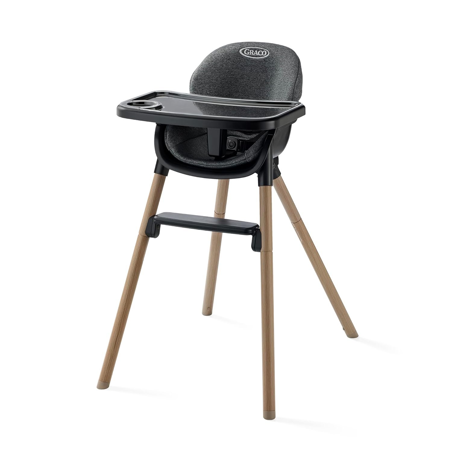 Graco Ready2Dine 4-in-1 Highchair, Portable High Chair with 4 Growing Stages, Foldable Baby High Chair, Toddler Feeding Seat, Youth Stool, and Big Kid Seat, Hazen